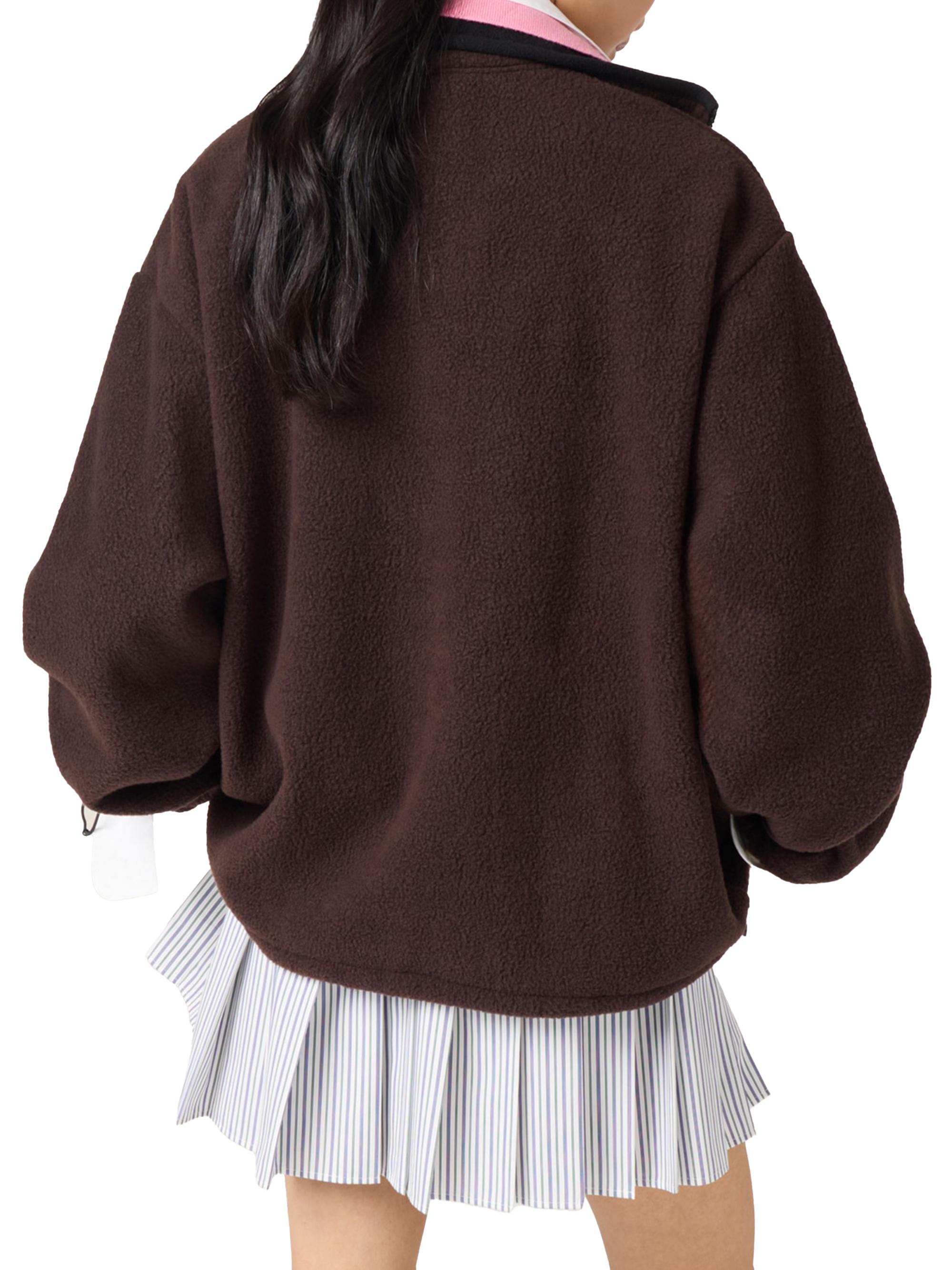 Miu Miu Cotton Fleece Zipper Jacket | Saks Fifth Avenue