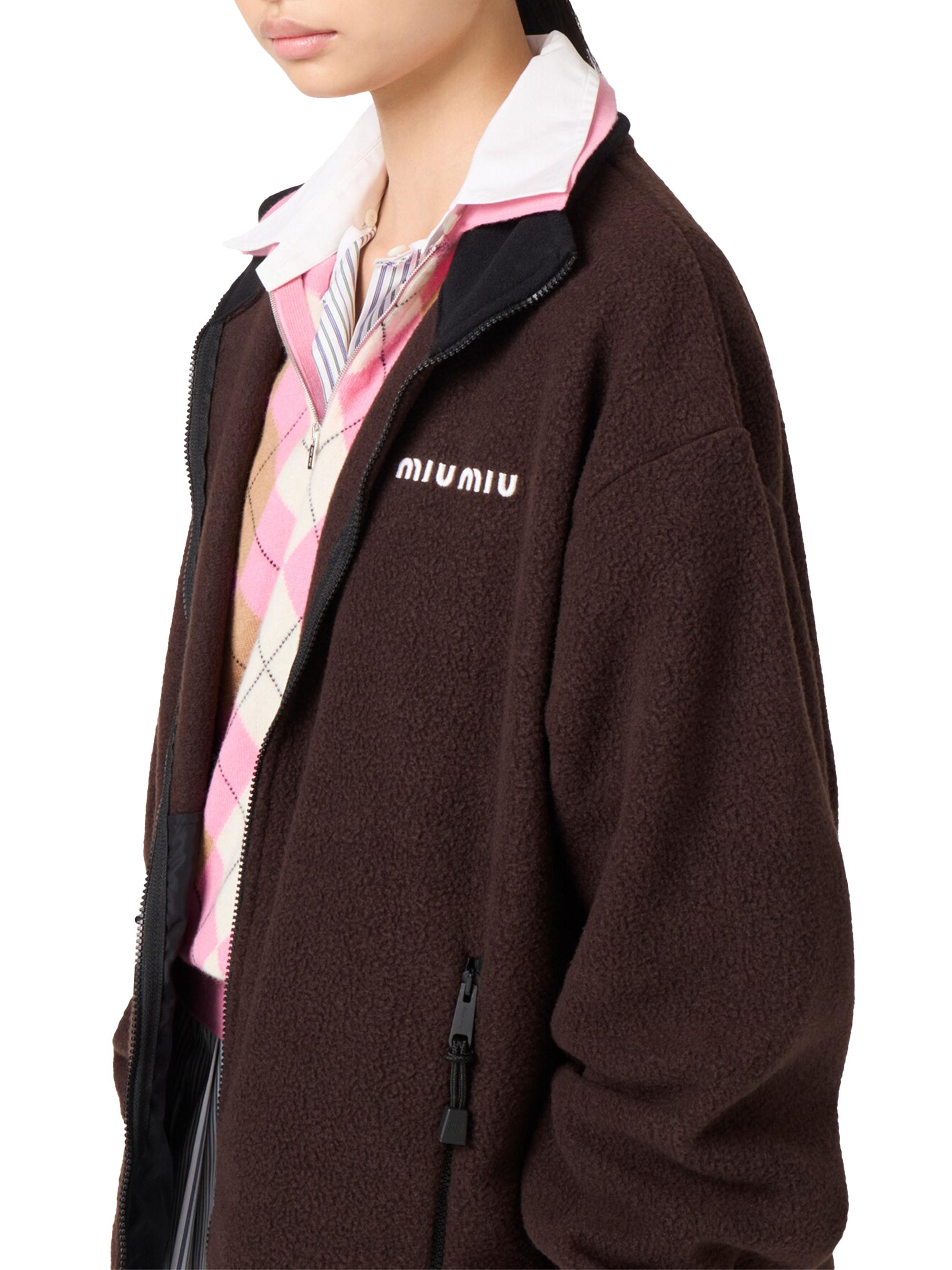 Miu Miu Cotton Fleece Zipper Jacket | Saks Fifth Avenue