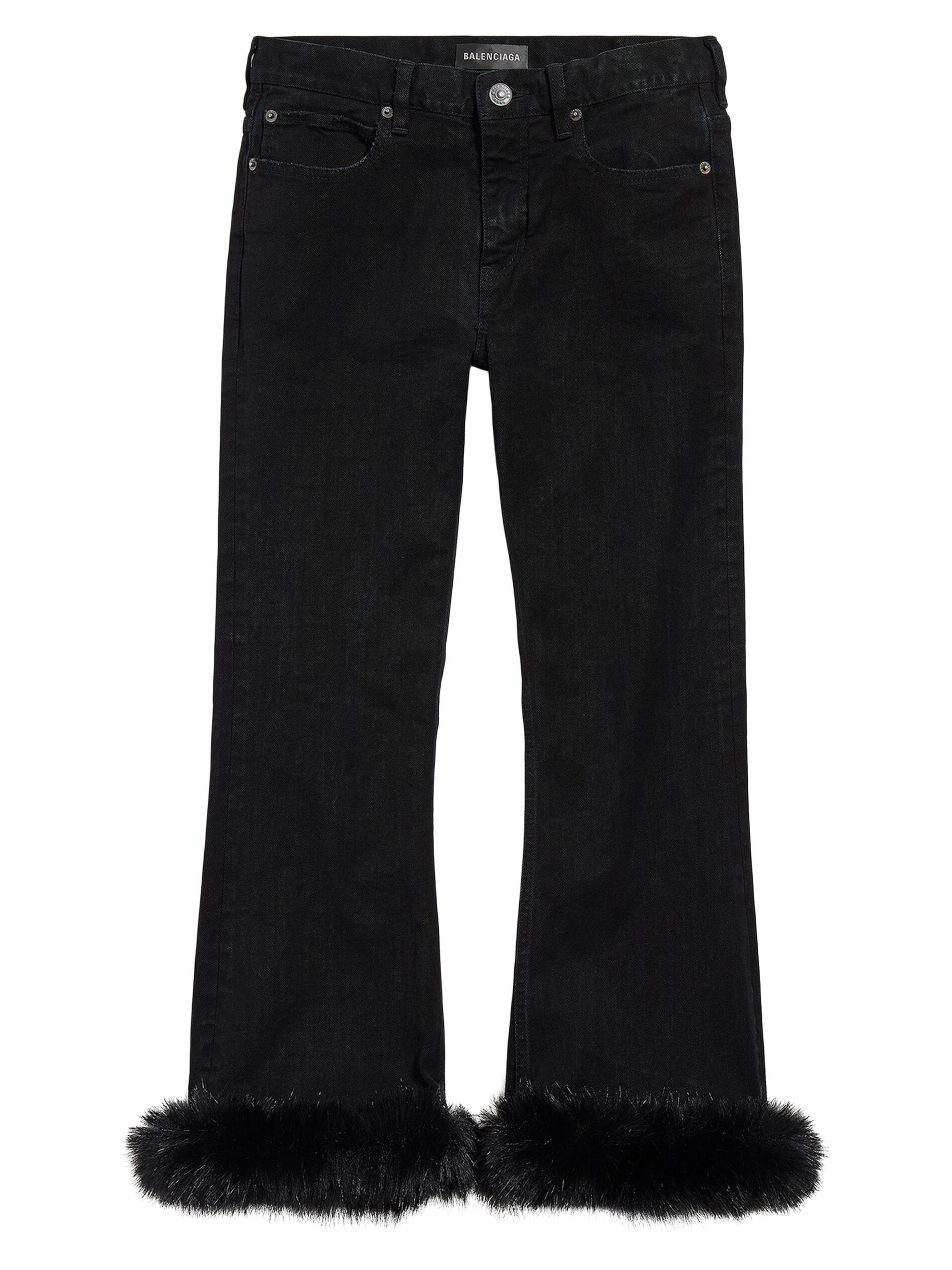 Balenciaga Women's Trim Flared Capri Pants - Black