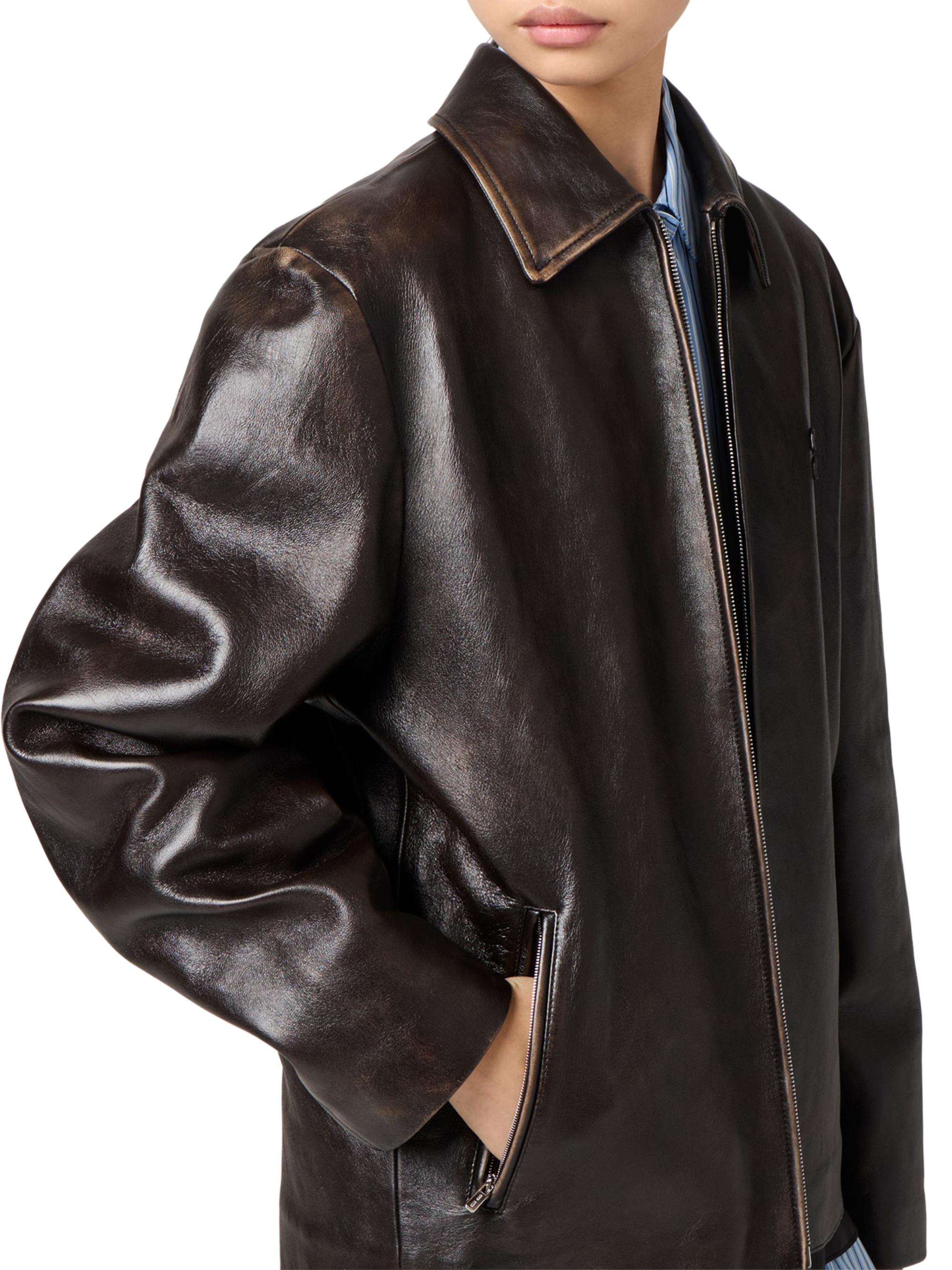 Miu Miu Nappa Leather Jacket | Saks Fifth Avenue