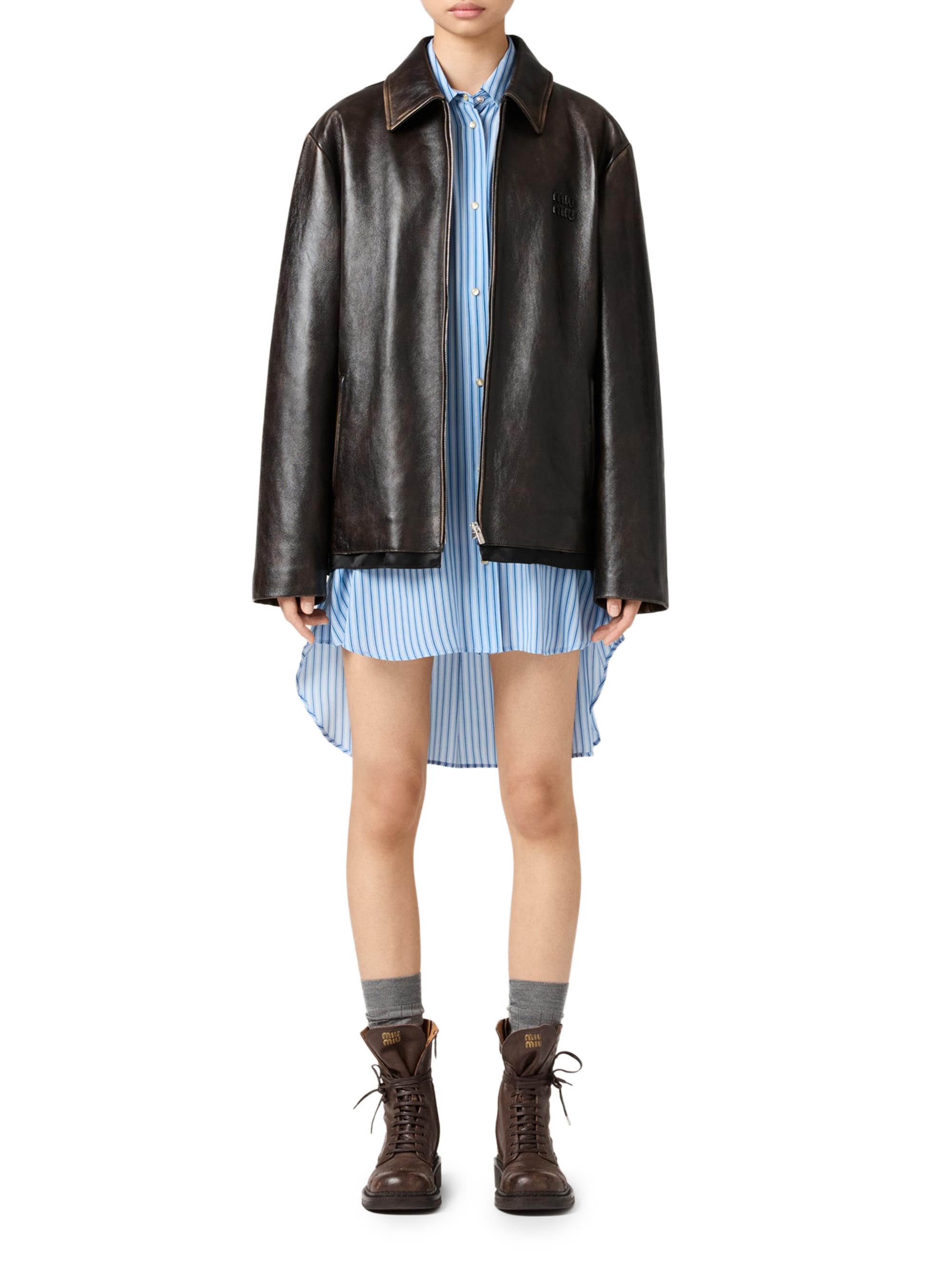 Miu Miu Nappa Leather Jacket | Saks Fifth Avenue