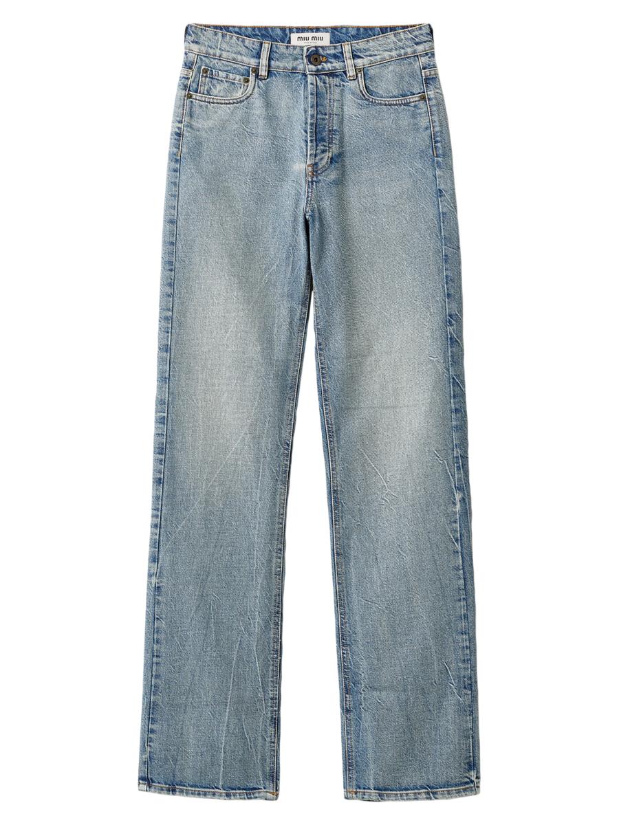 Miu Miu Women's Denim Jeans In Blue
