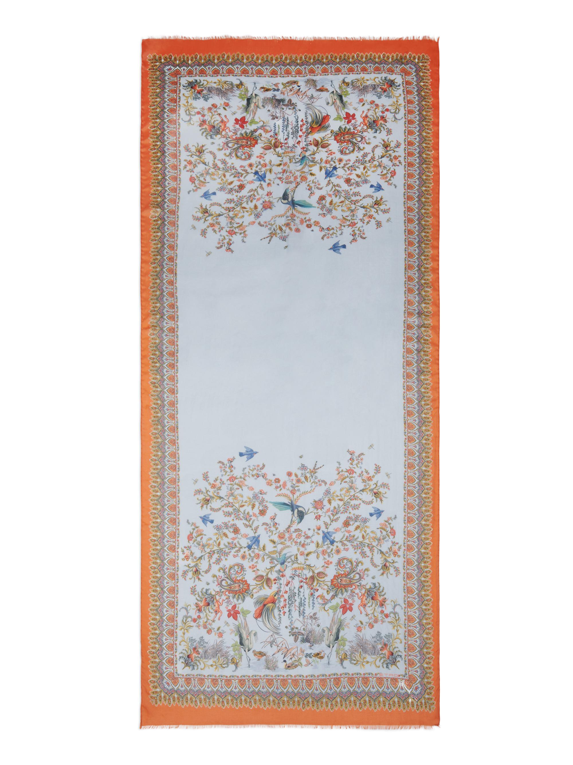 Etro Women's Boheme Printed Cotton-Silk Scarf - Azzurro