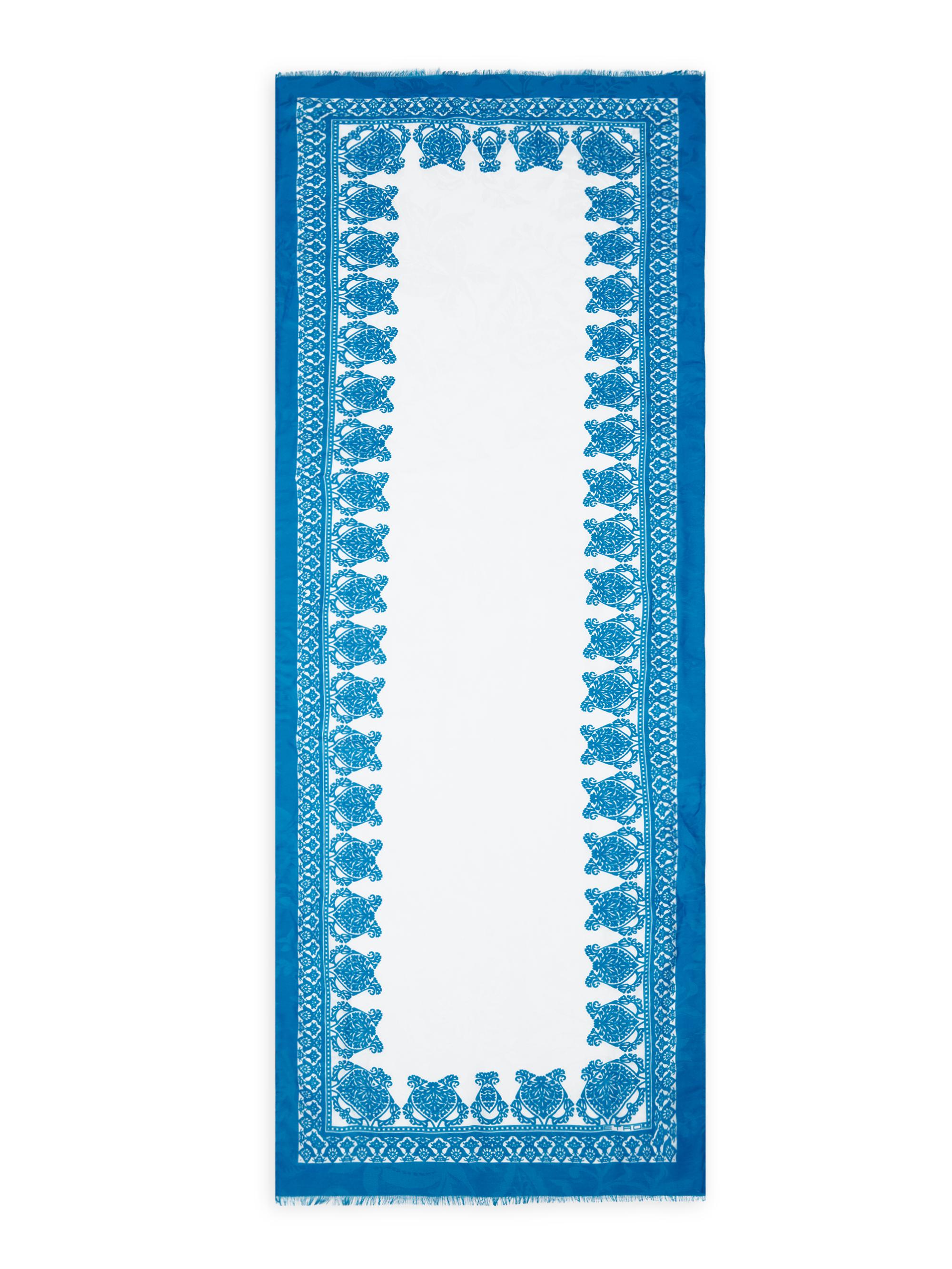 Etro Women's Tosca Printed Cotton-Modal Scarf - Blue