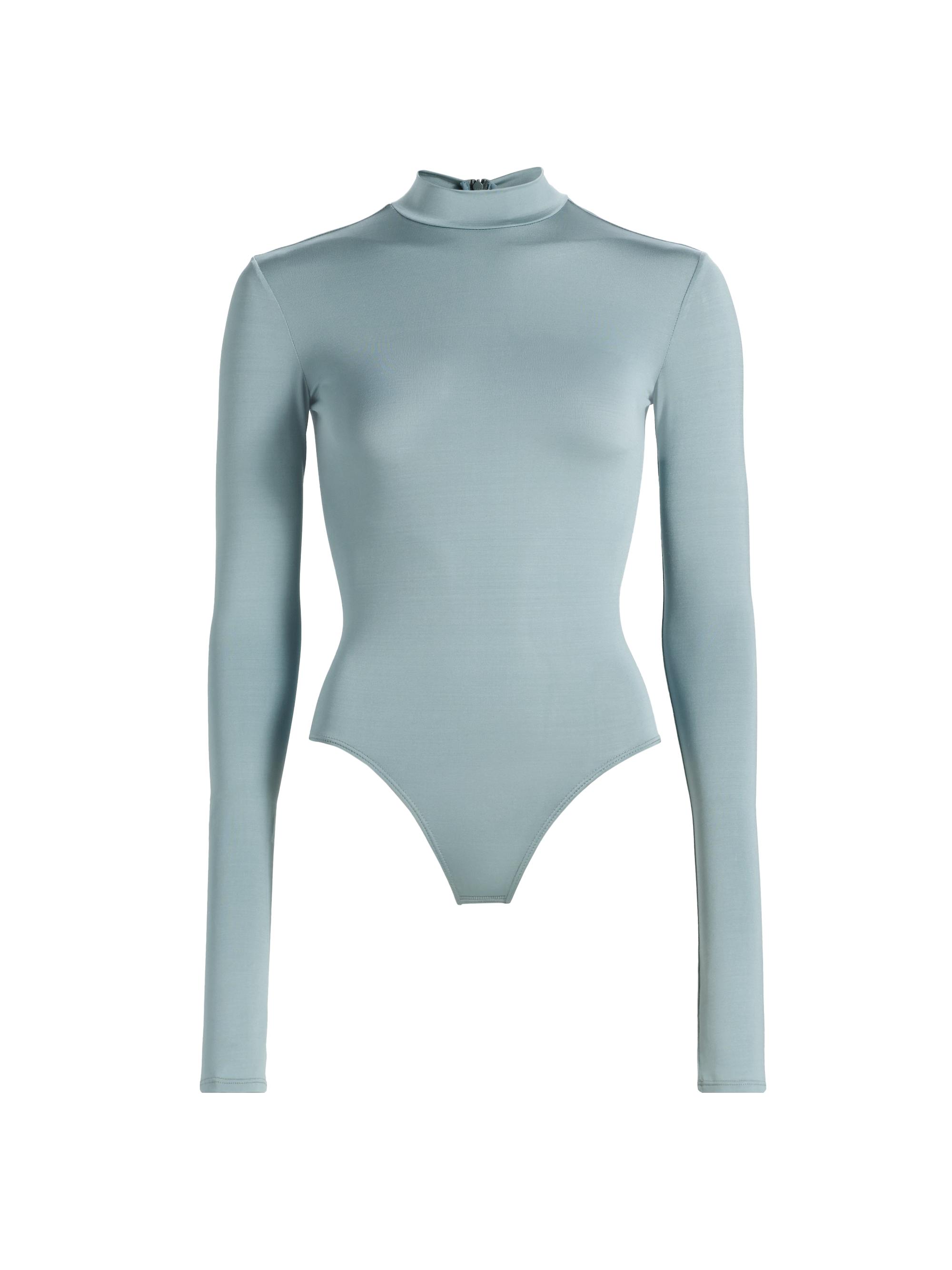 LaPointe Women's Jersey Slim-Fit Bodysuit - Light Slate