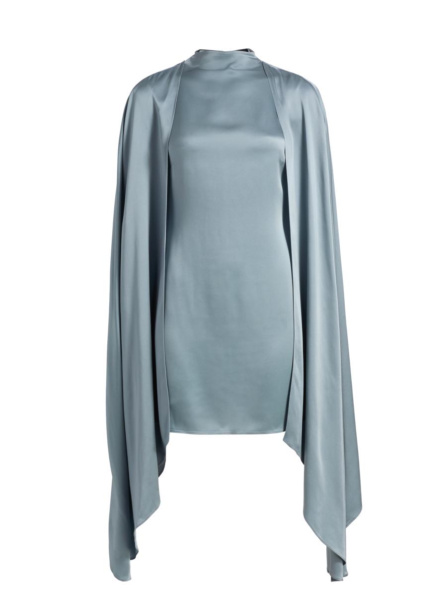 Lapointe Women's Cape Sleeve Satin Sheath Minidress In Gray