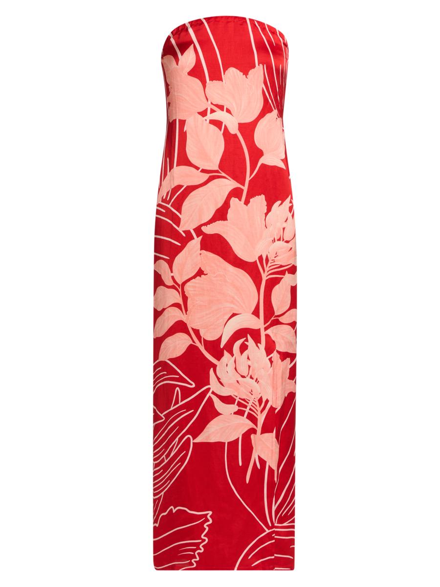 Verandah Women's Pushpanjali Strapless Tulip Linen-blend Gown