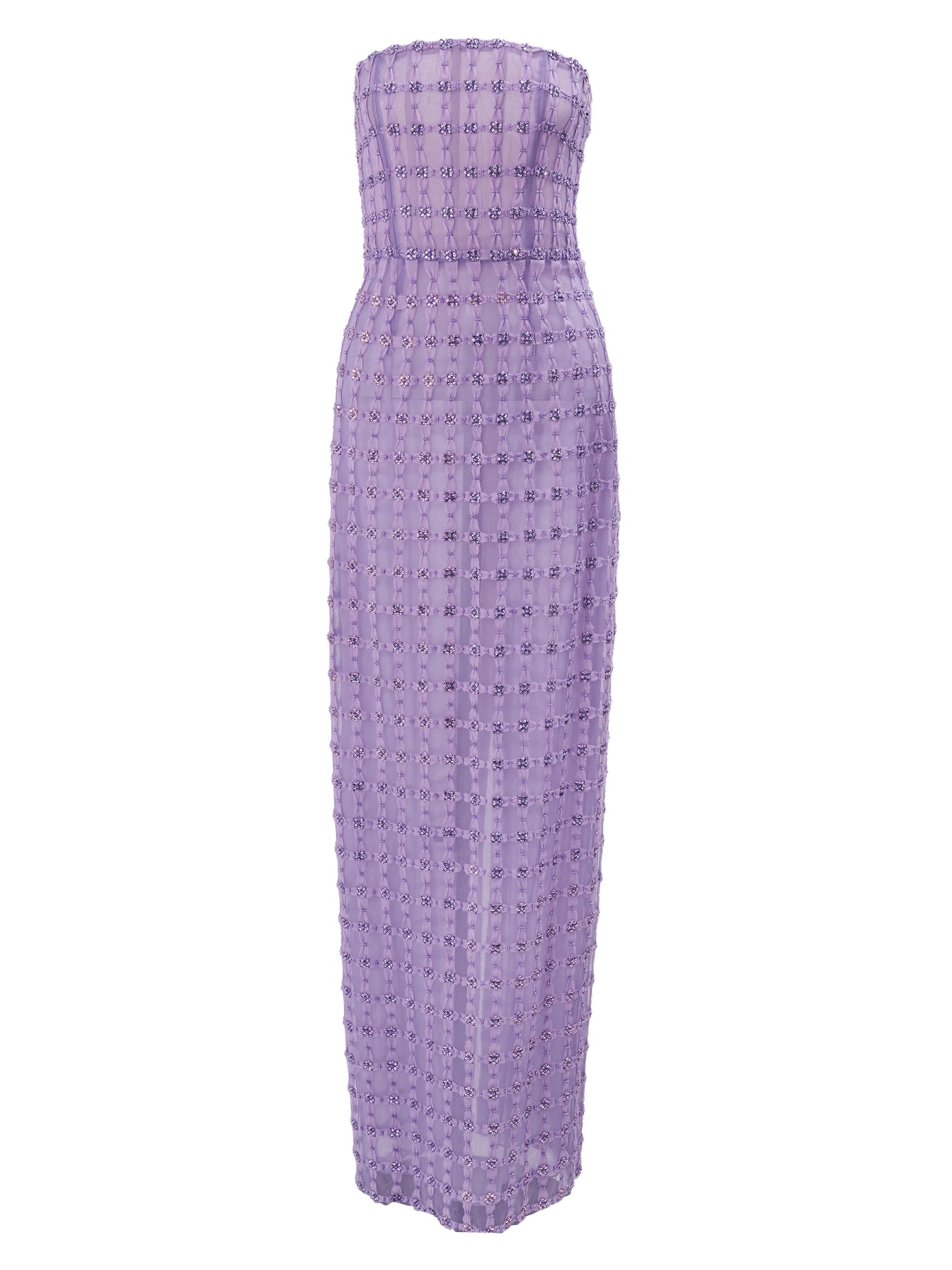 Carolina Herrera Women's Embellished Strapless Column Gown - Violeta
