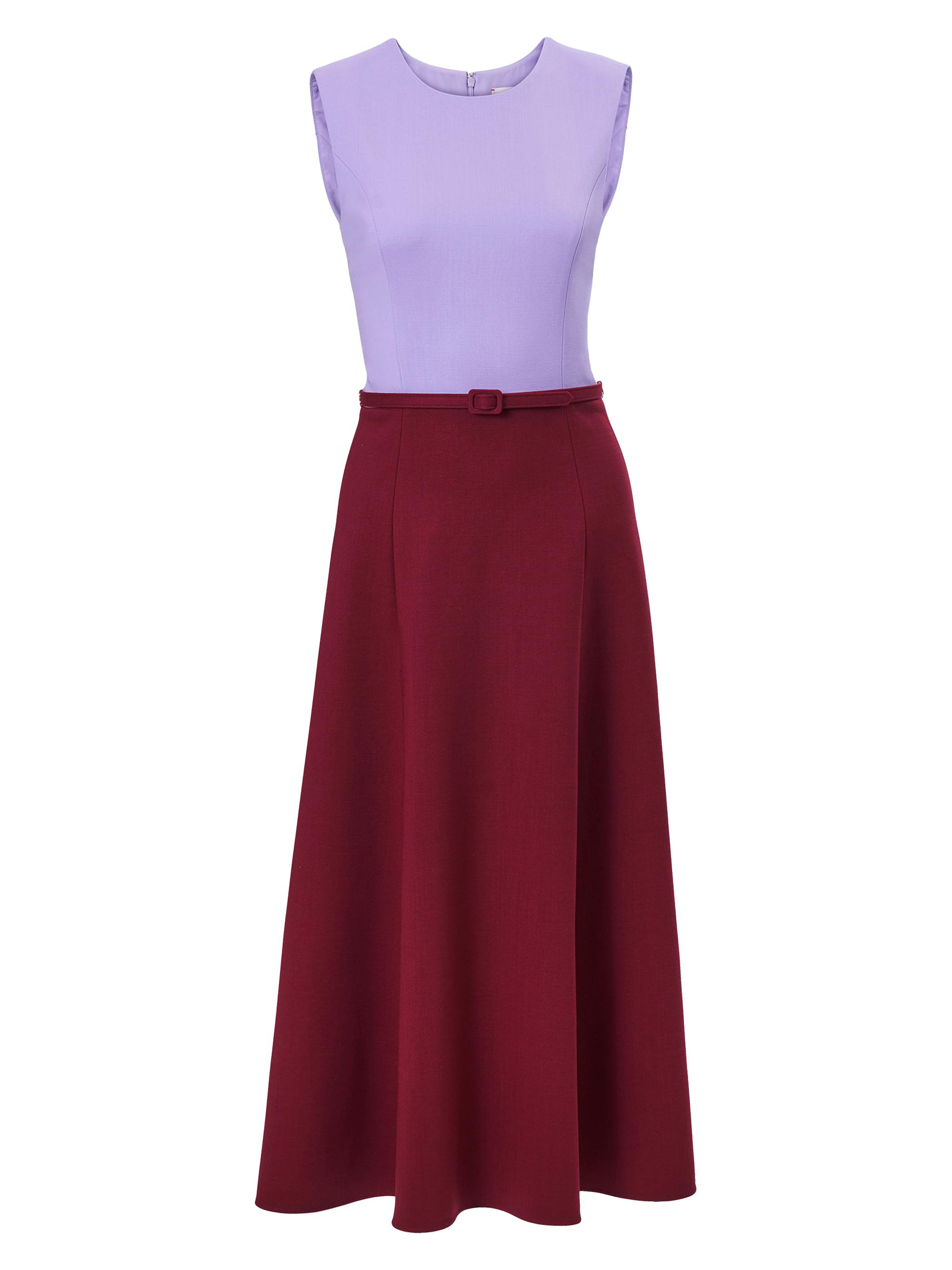 Carolina Herrera Women's Colorblocked Wool-Blend Midi-Dress - Rioja Multi