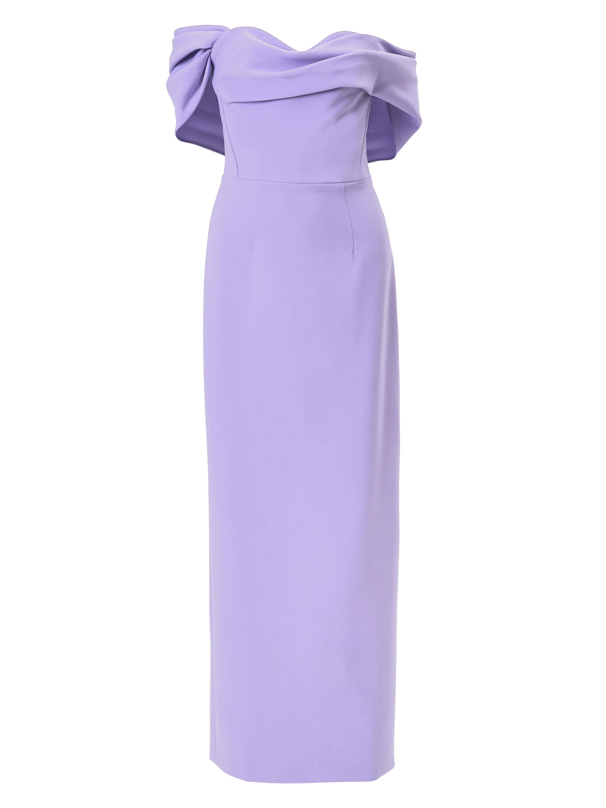 Carolina Herrera Women's Draped Off-the-Shoulder Column Gown - Violeta