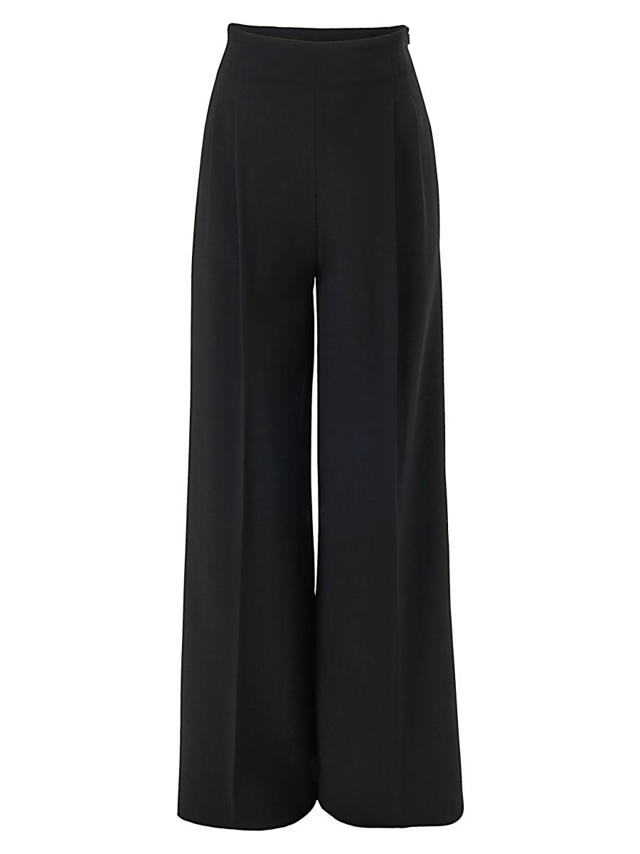 Carolina Herrera Women's Marisol Wool Wide-leg Pants In Black