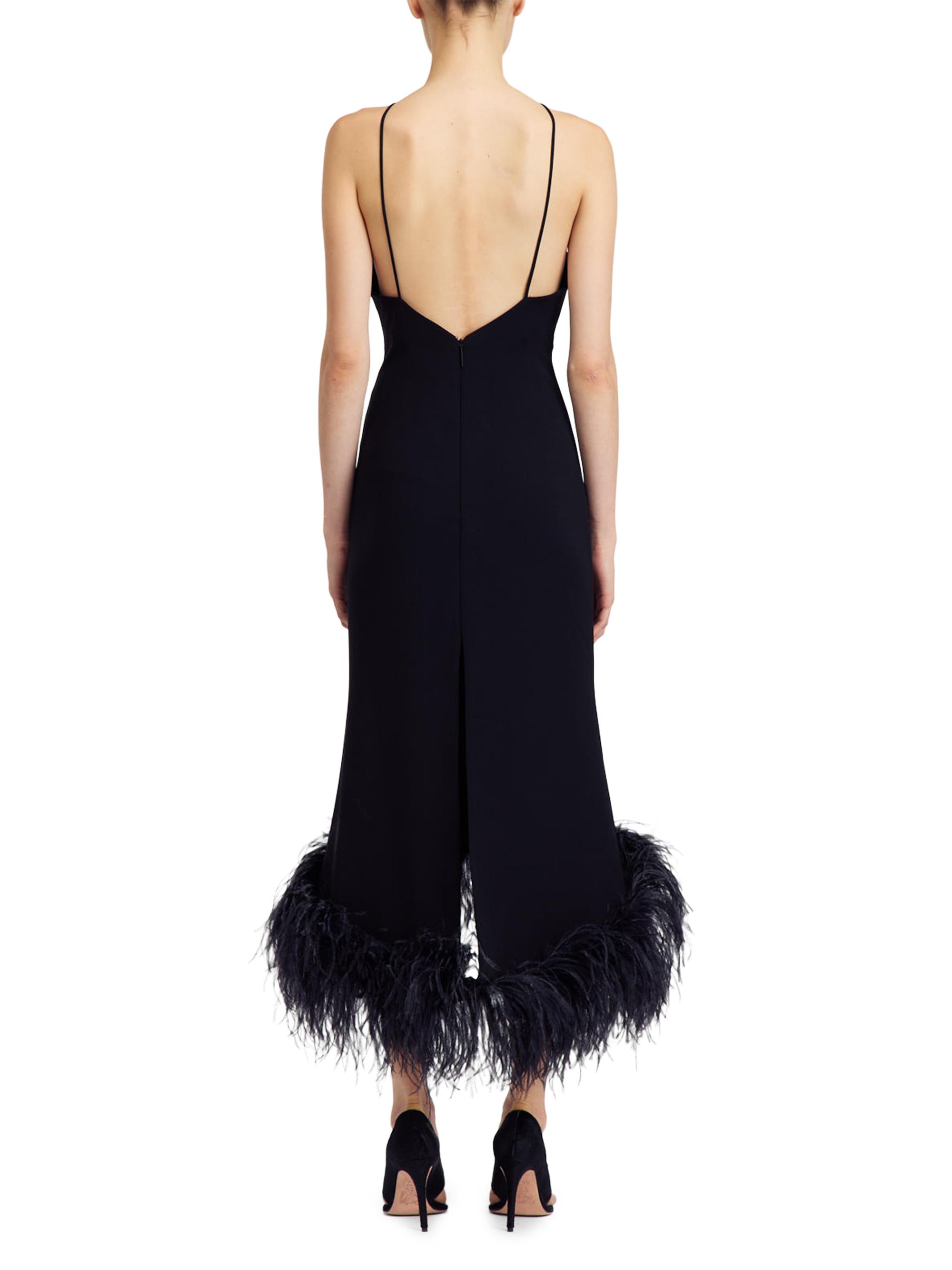 16arlington blue feather dress 16Arlington Adelaide Feather-Trim Minidress Blue – THE DESIGNER HIRE SPOT main image 0