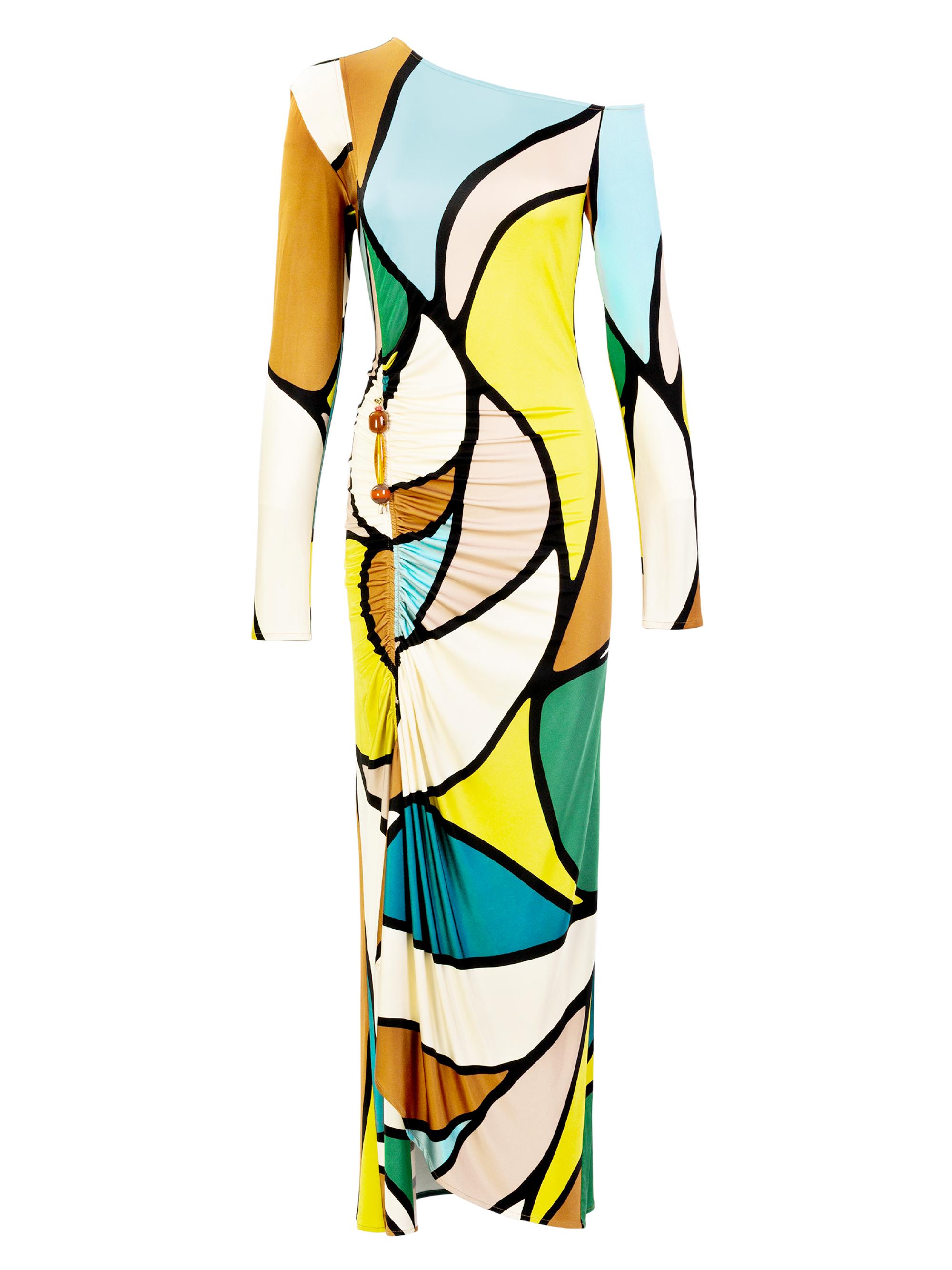 Silvia Tcherassi Women's Ilana Absract Jersey Maxi Gown - Abstract Print