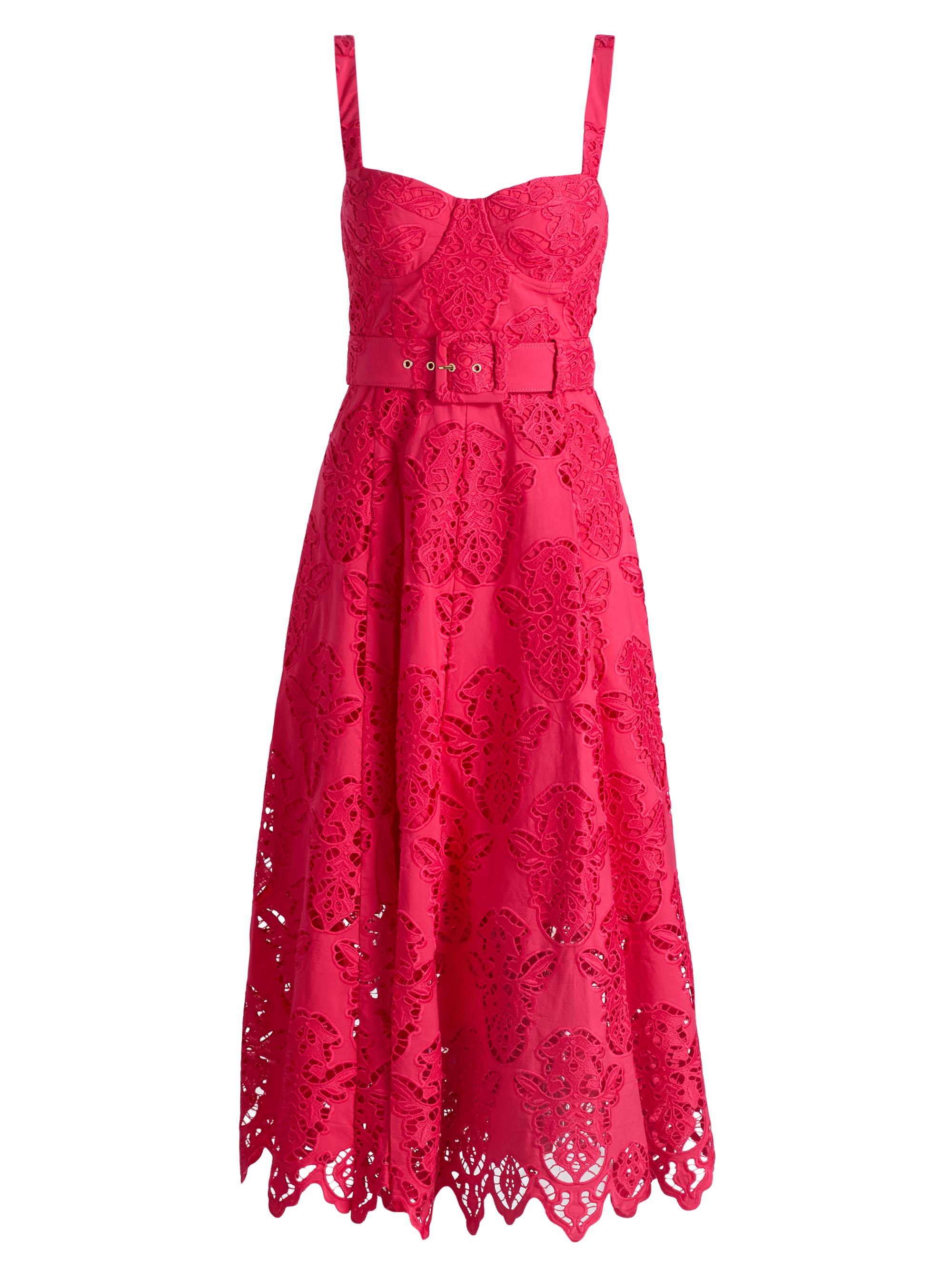 Cara Cara Women's Calypso Lace A-Line Midi-Dress - Azalea Eyelet