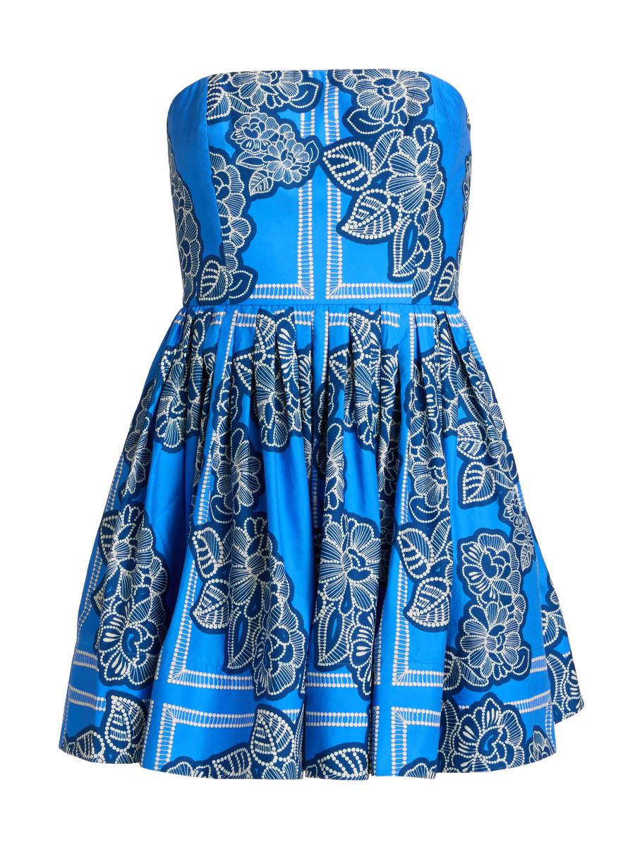 Cara Cara Women's Torres Floral Strapless Cotton Minidress