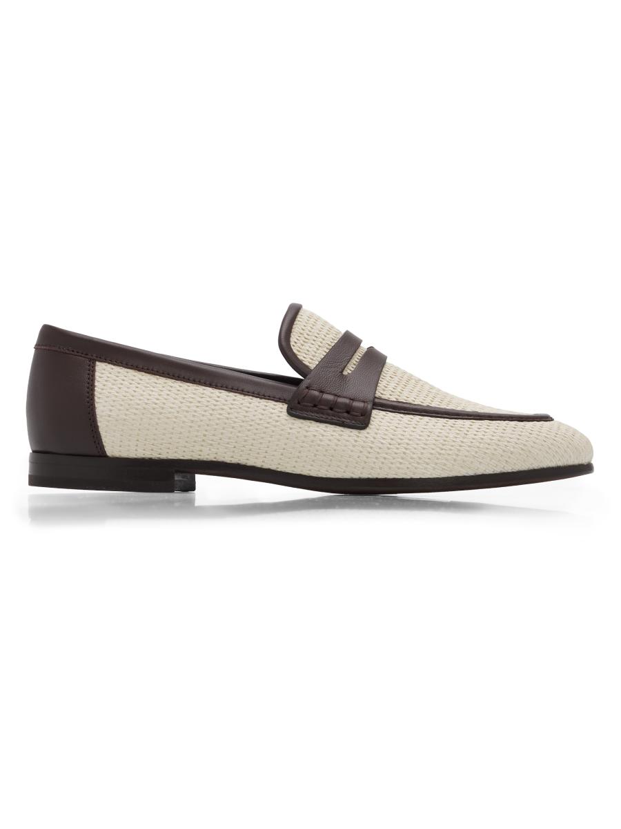 Brunello Cucinelli Micro Raffia Loafers | Saks Fifth Avenue