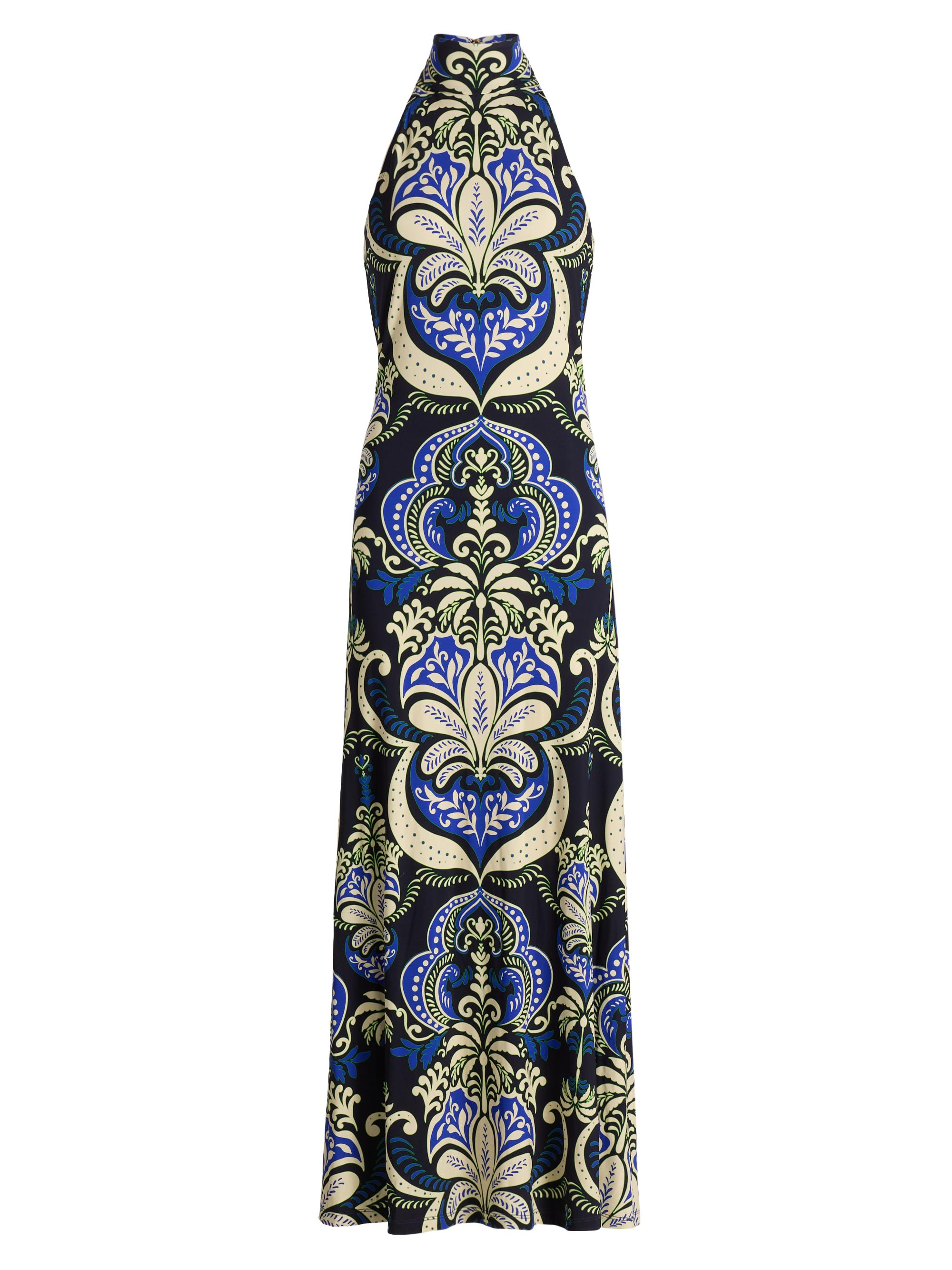 Cara Cara Women's Asher Floral Jersey Maxi Dress - Palm Pavillion Cobalt