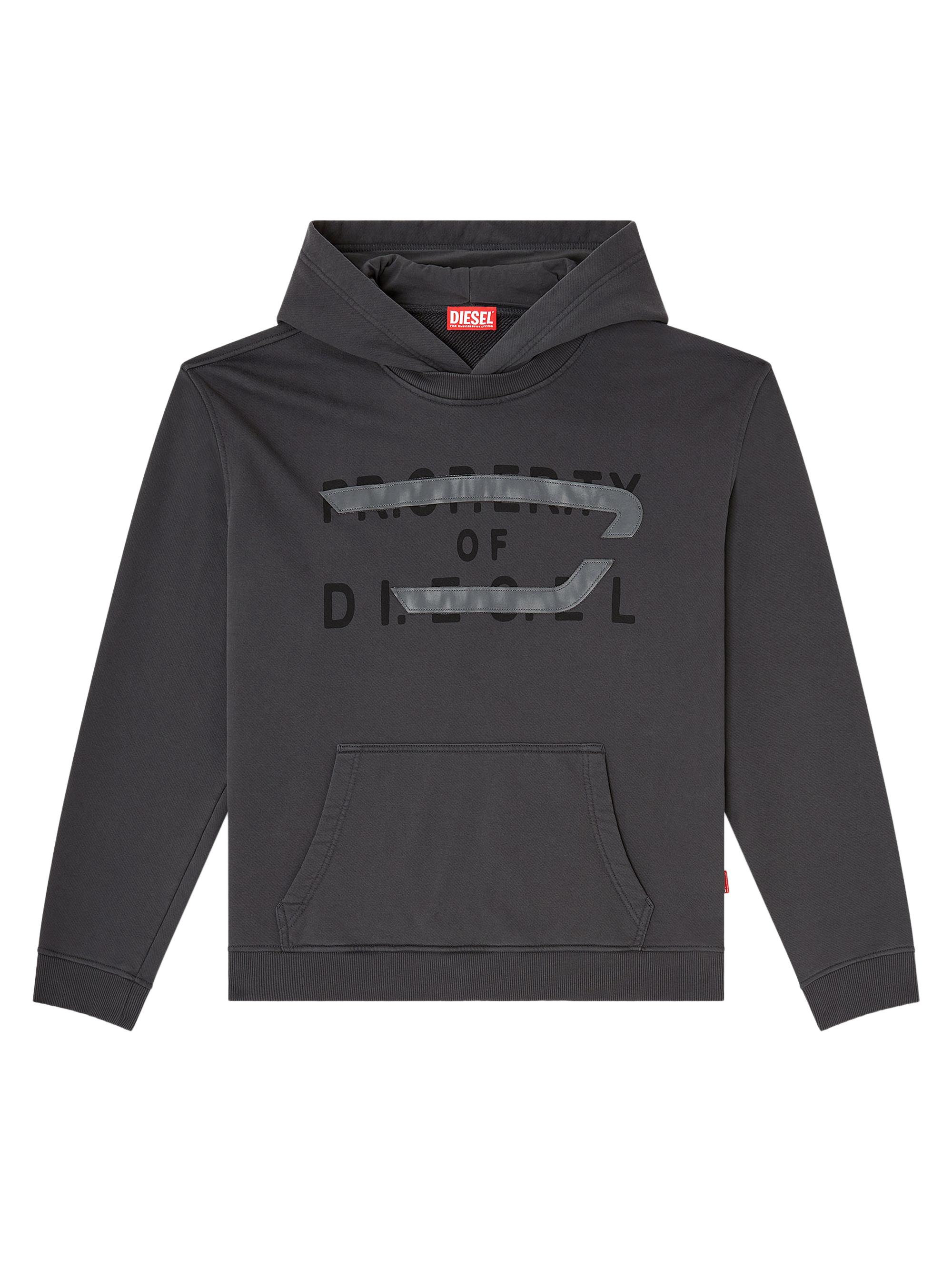 Diesel Men's Norman Cotton Hoodie - Grey
