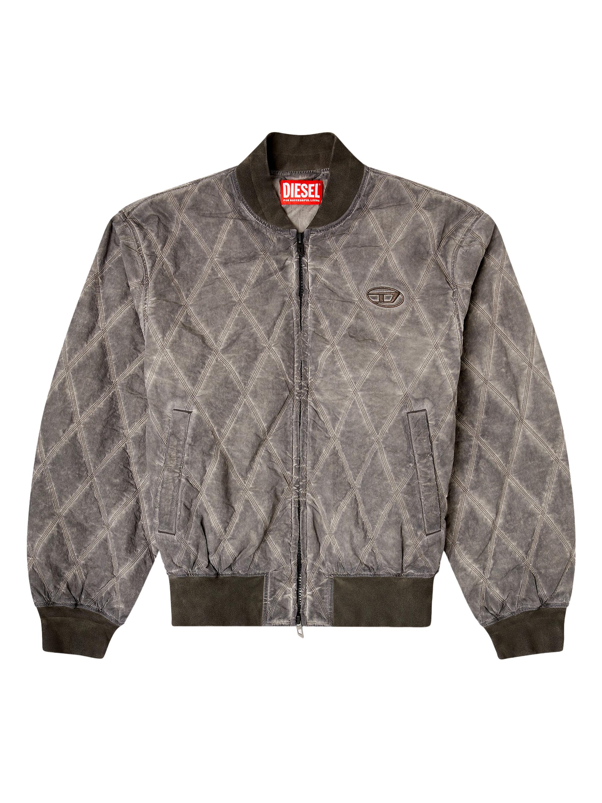 Diesel Men's Treat Diamond-Quilted Bomber Jacket - Grey
