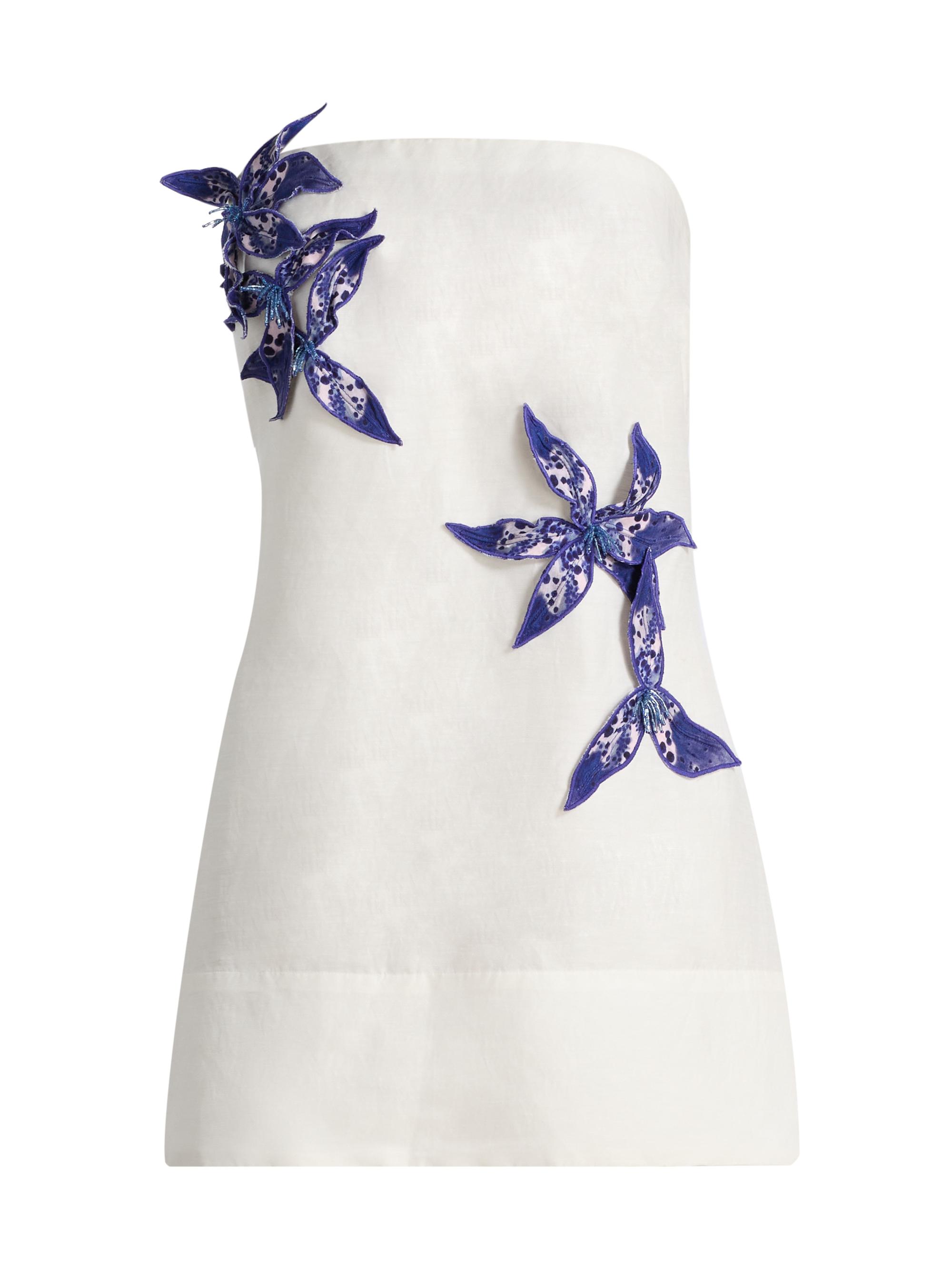 Amur Women's Azara Linen-Silk Strapless Minidress -