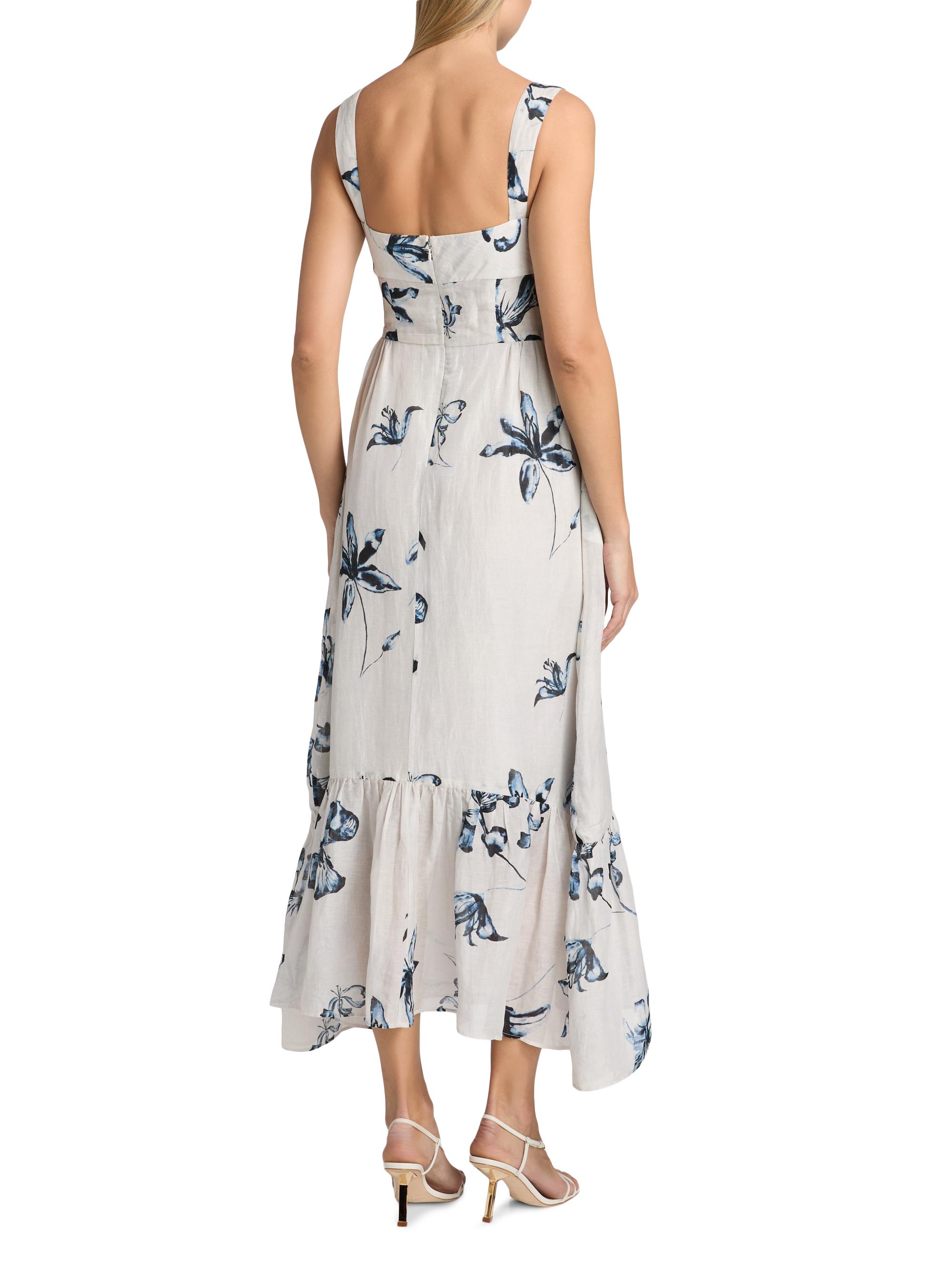 Amur Women's Evris Ruffle Hem Dress - Multi - Size 2 - Cynotype Ivory