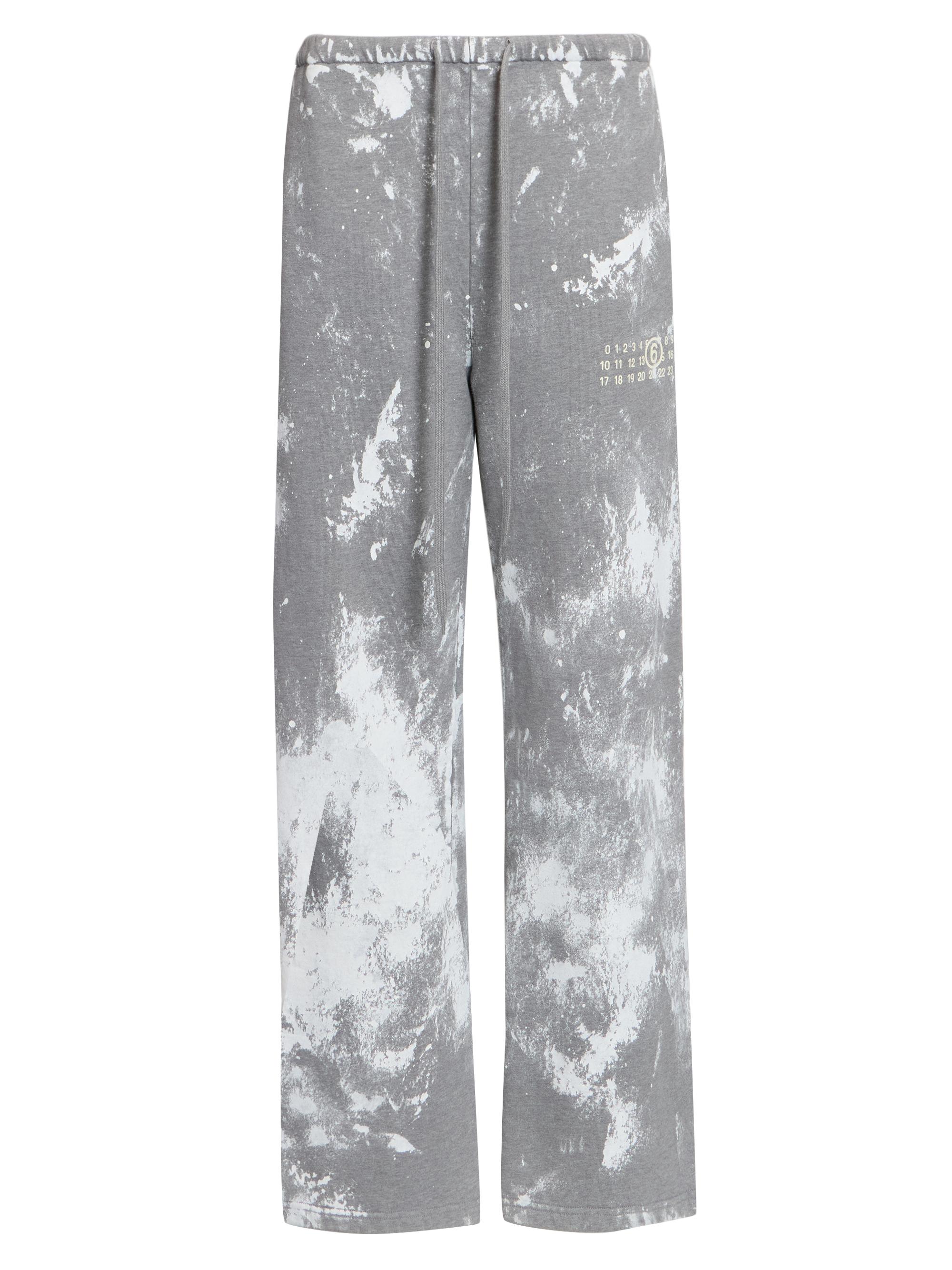 MM6 Maison Margiela Women's Bleached Cotton Drawstring Sweatpants - Grey Melange