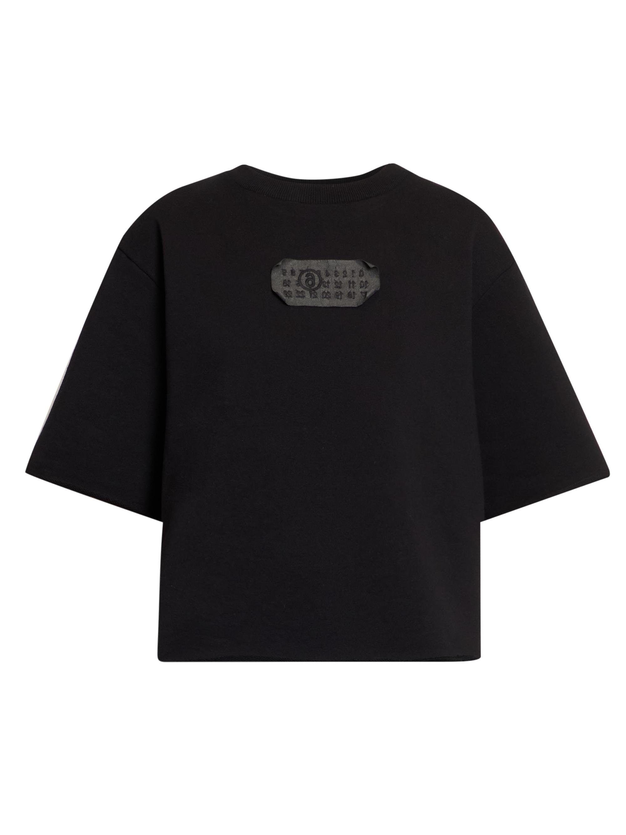 MM6 Maison Margiela Women's Oversized Cotton Logo T-Shirt - Black