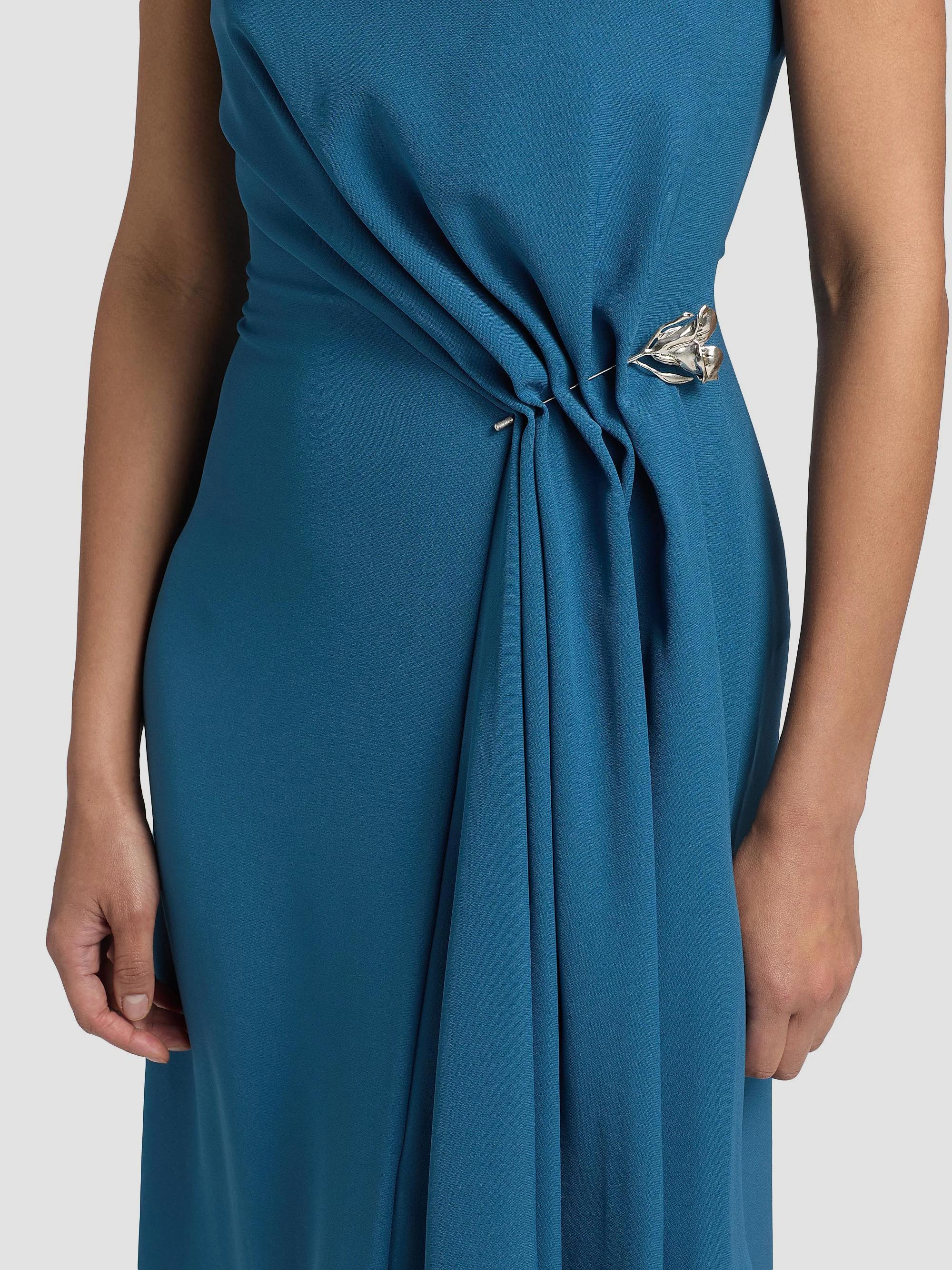 Lela Rose Rose Pin-Detailed Draped Crepe Cocktail Dress | Saks