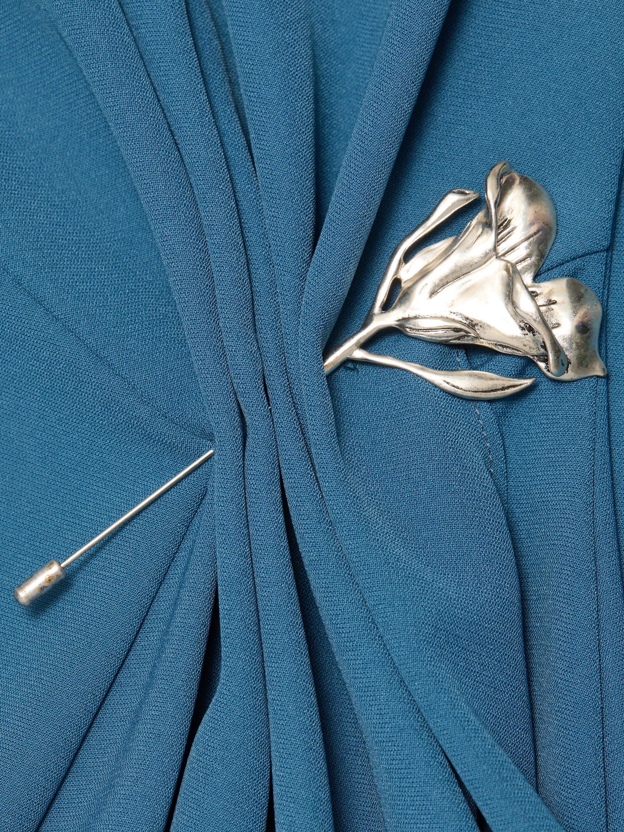 Lela Rose Rose Pin-Detailed Draped Crepe Cocktail Dress | Saks