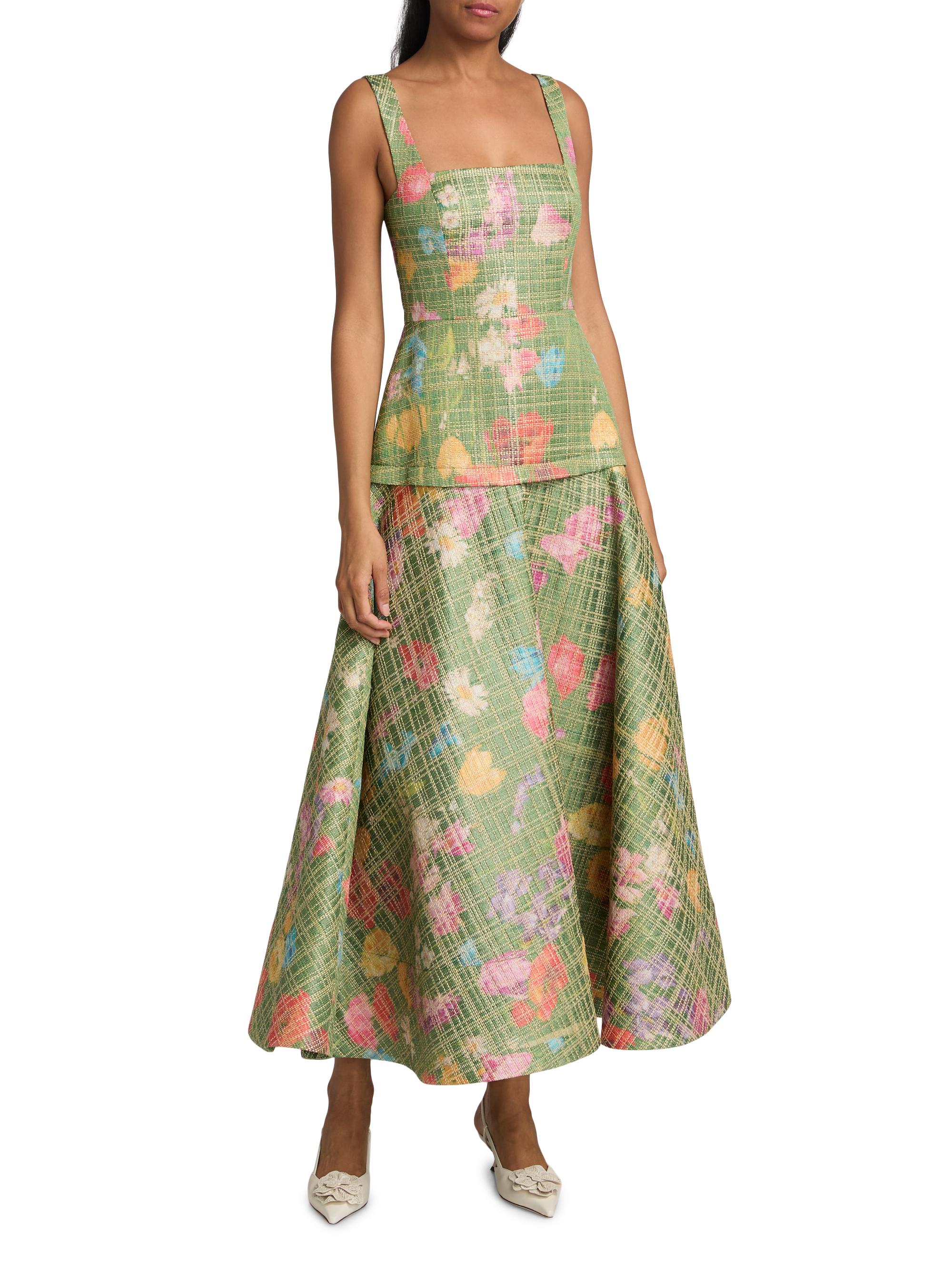 sachin and babi light blue dress STAUD Gwen Drop-Waist Midi Dress main image 0