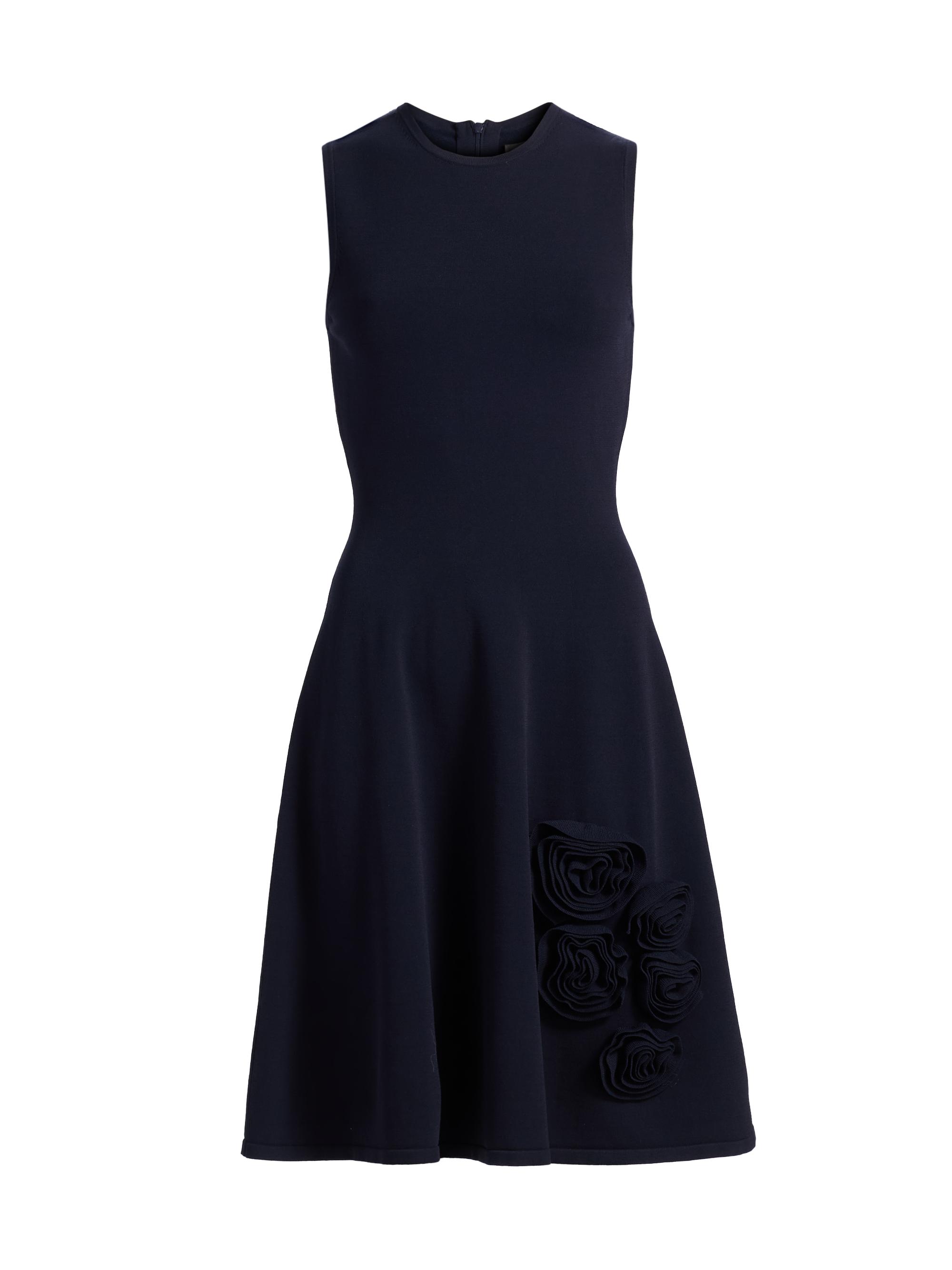 Lela Rose Women's Rose-Appliquéd Fit & Flare Minidress - Navy