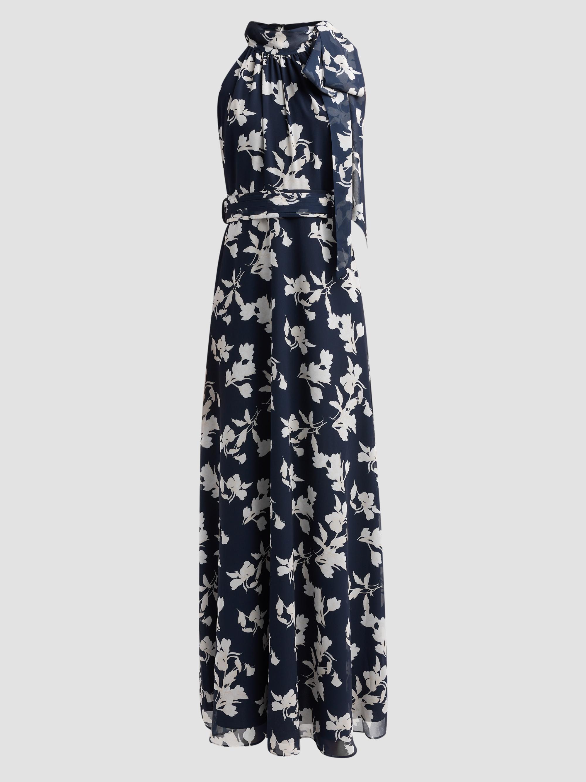 SACHIN BABI Women's Diana Floral Chiffon Gown - Navy Venetia Petal | Thumbnail 6