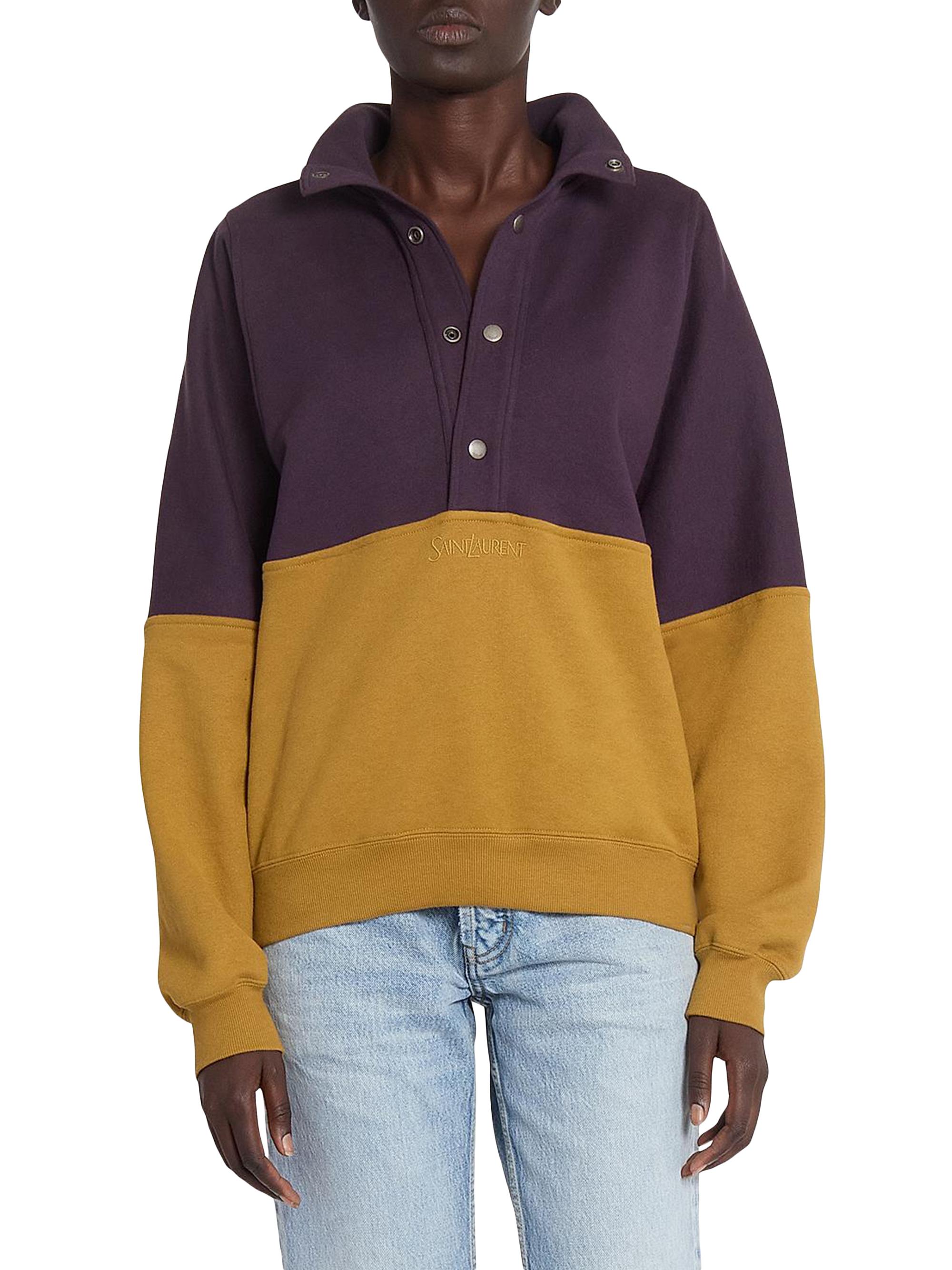 Saint Laurent Half-Snap Sweatshirt | Saks Fifth Avenue