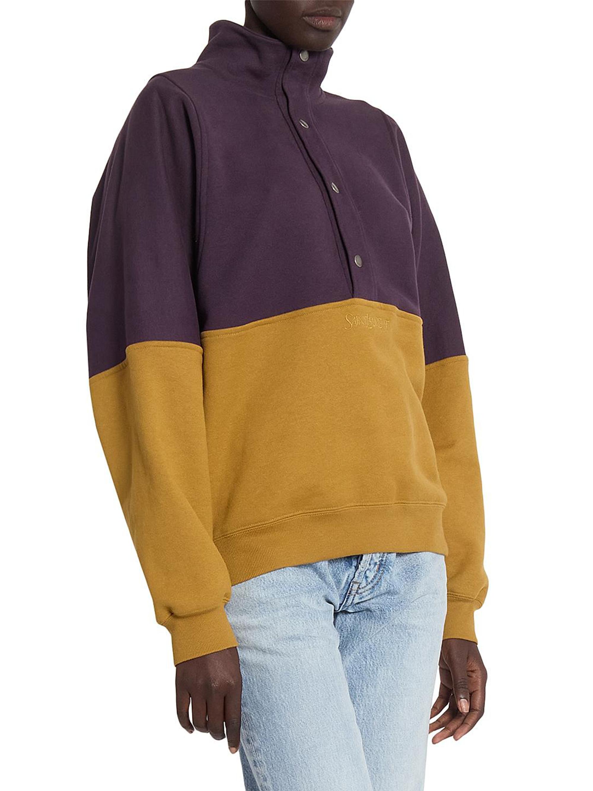 Saint Laurent Half-Snap Sweatshirt | Saks Fifth Avenue