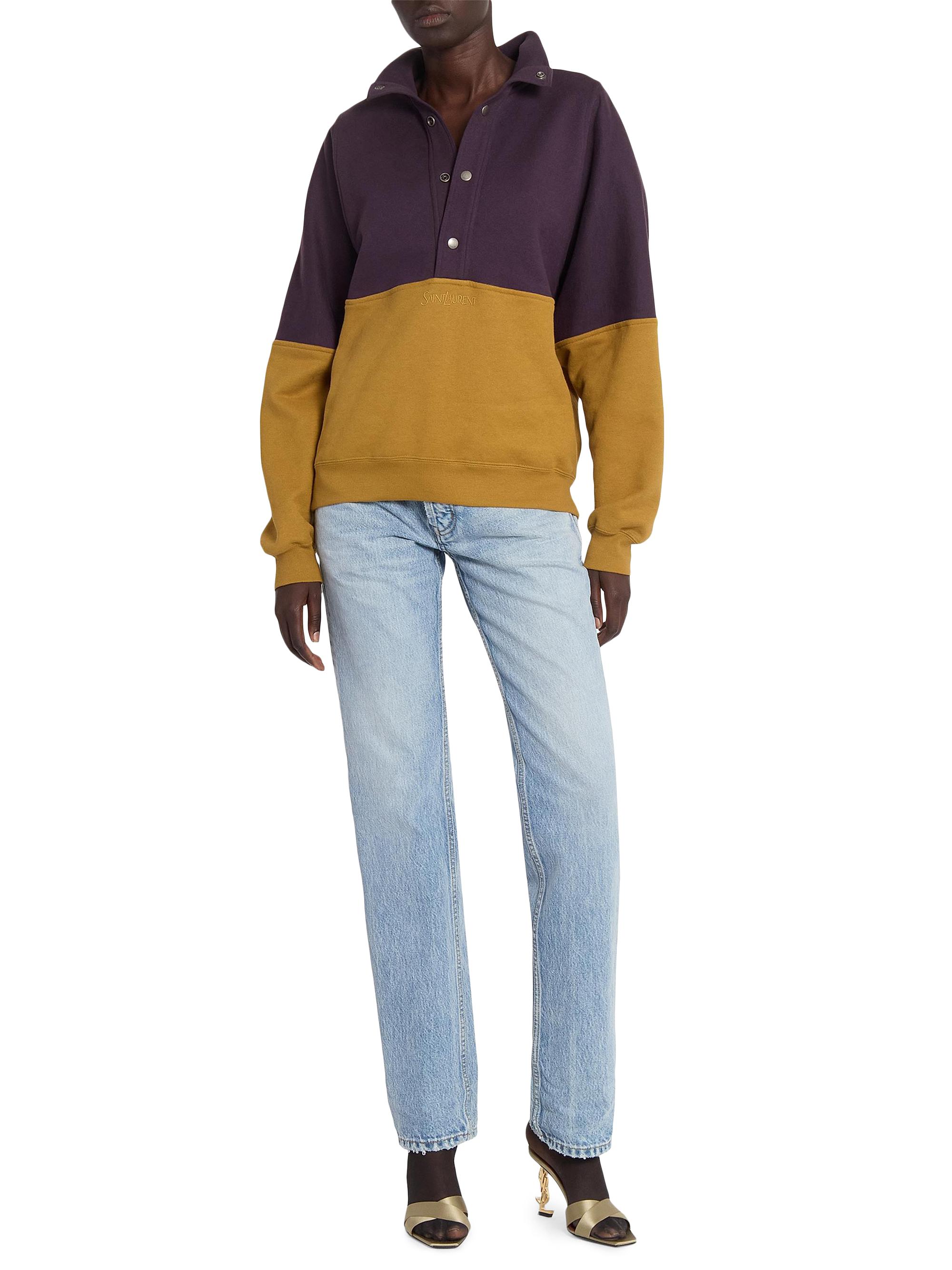 Saint Laurent Half-Snap Sweatshirt | Saks Fifth Avenue