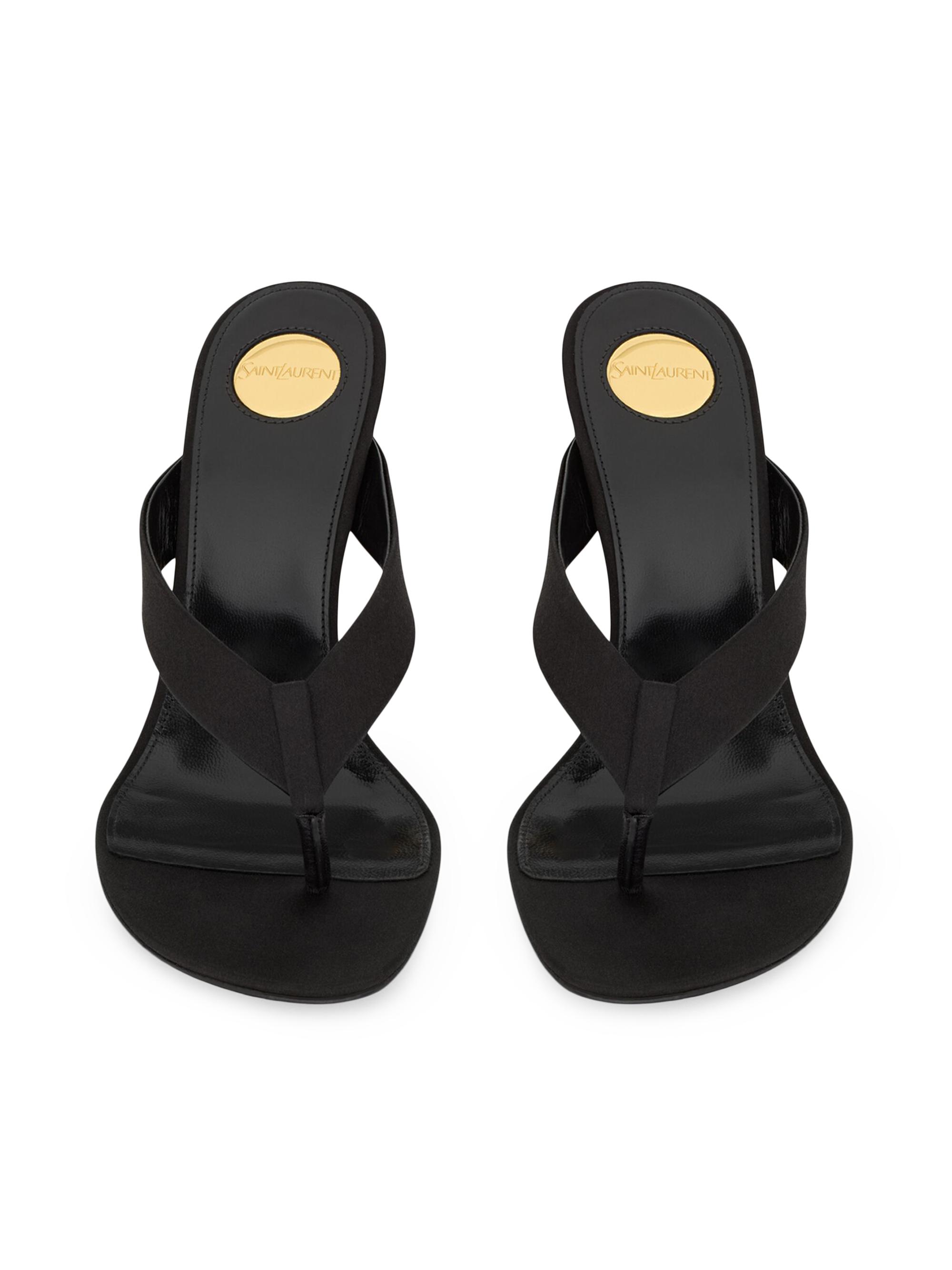 Saint Laurent Opyum Mules in Satin Crepe | Saks Fifth Avenue