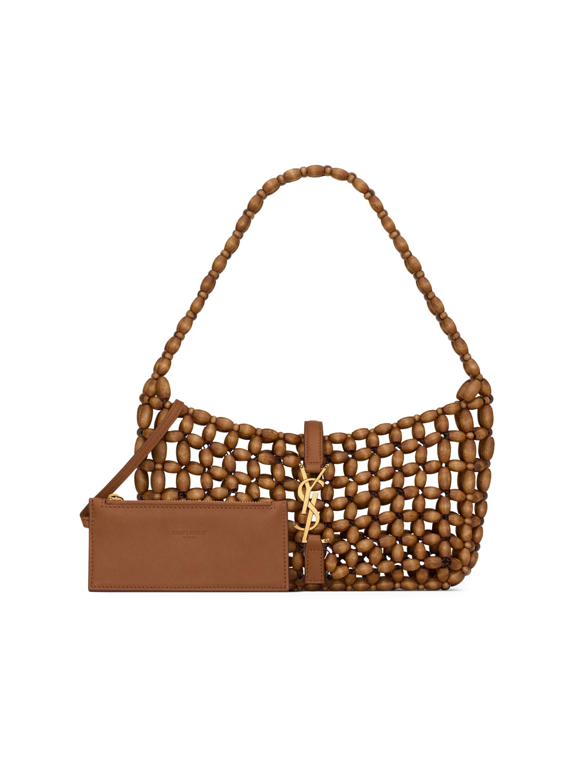 Saint Laurent Le 5 à 7 in Wood Beads Shoulder Bag | Saks Fifth Avenue
