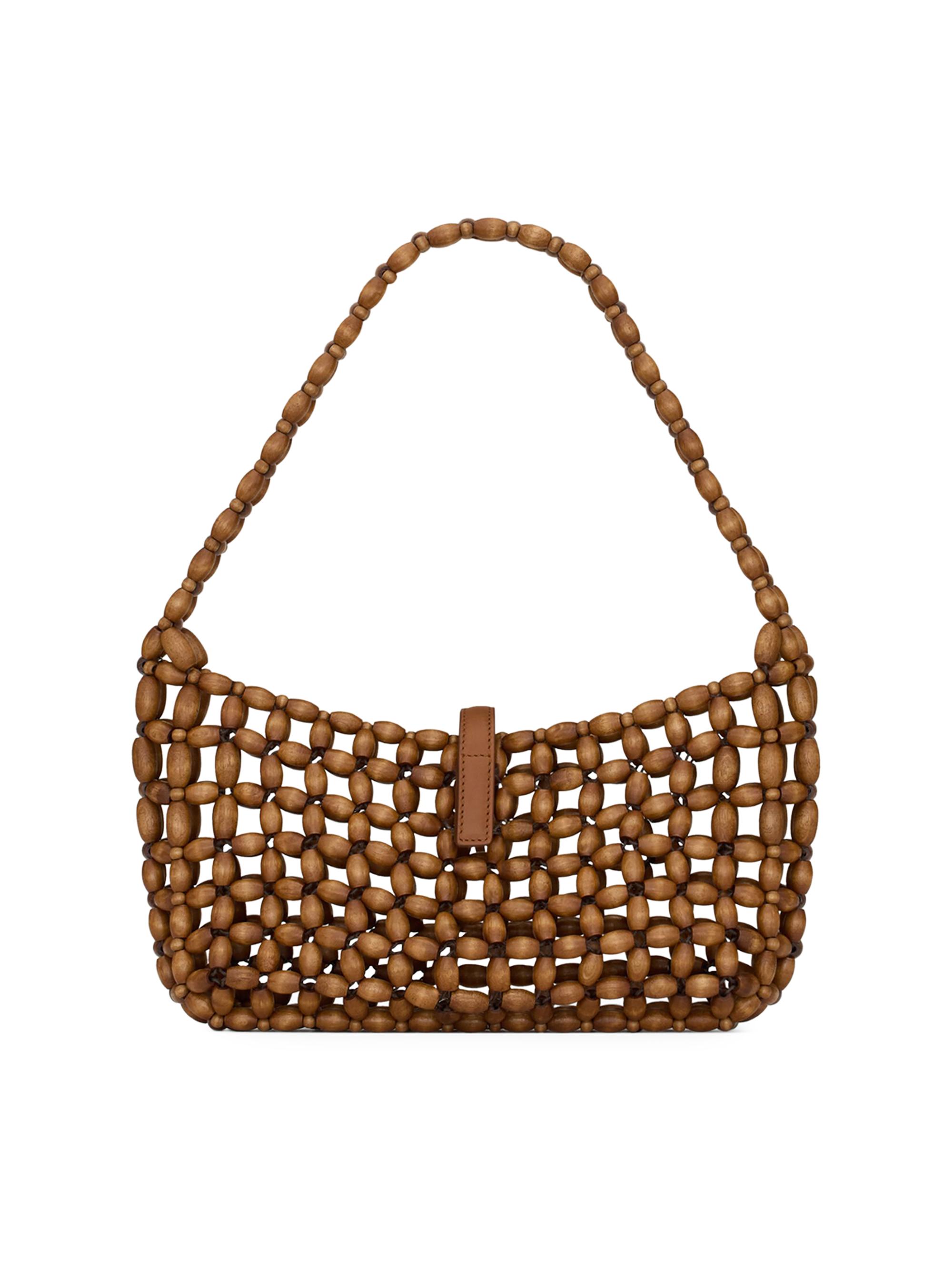 Saint Laurent Le 5 à 7 in Wood Beads Shoulder Bag | Saks Fifth Avenue
