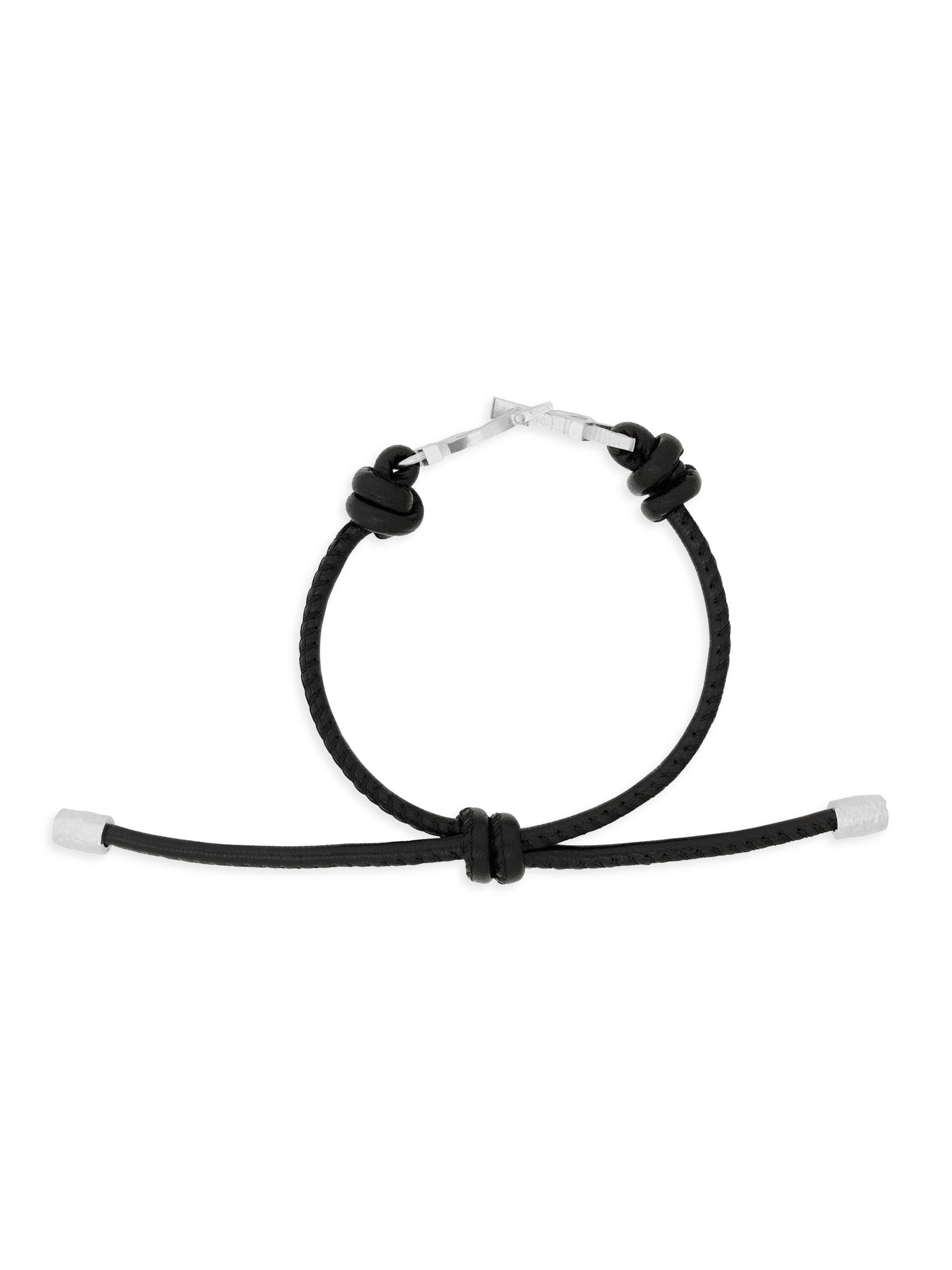 Saint Laurent Cassandre Cord Bracelet in Leather | Saks Fifth Avenue