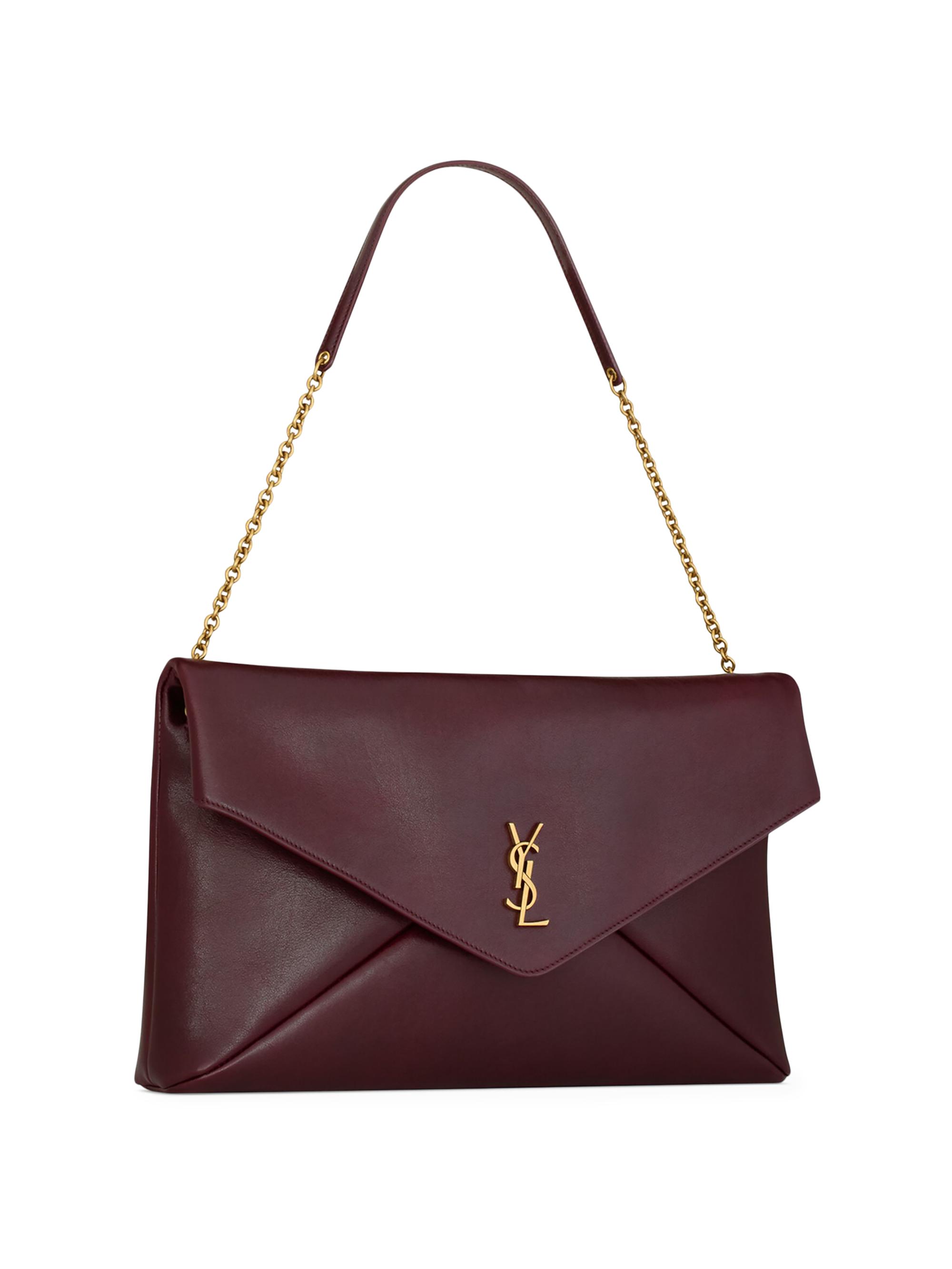 Saint Laurent Cassandre XXL Pouch on Chain in Shiny Leather | Saks