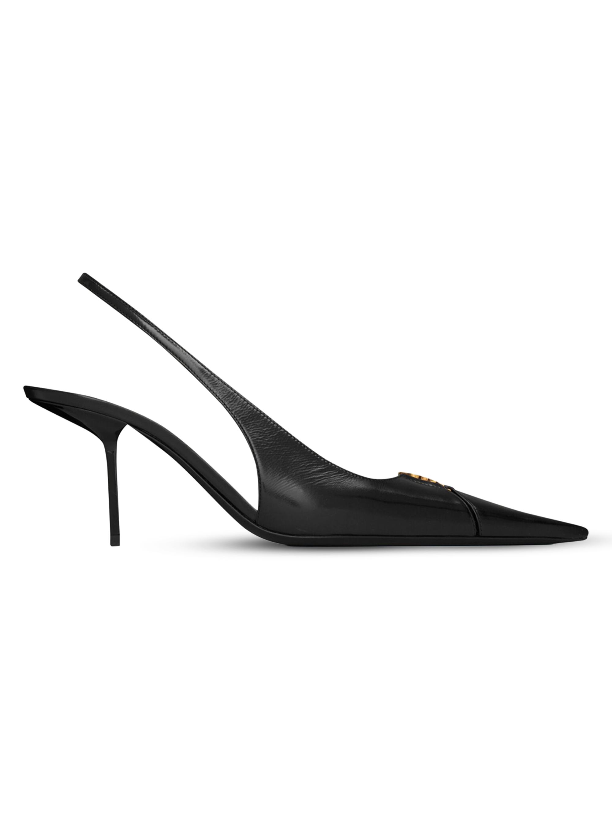 Saint Laurent Women's Babylone Breteuil Slingback Pumps in Smooth Leather - Black