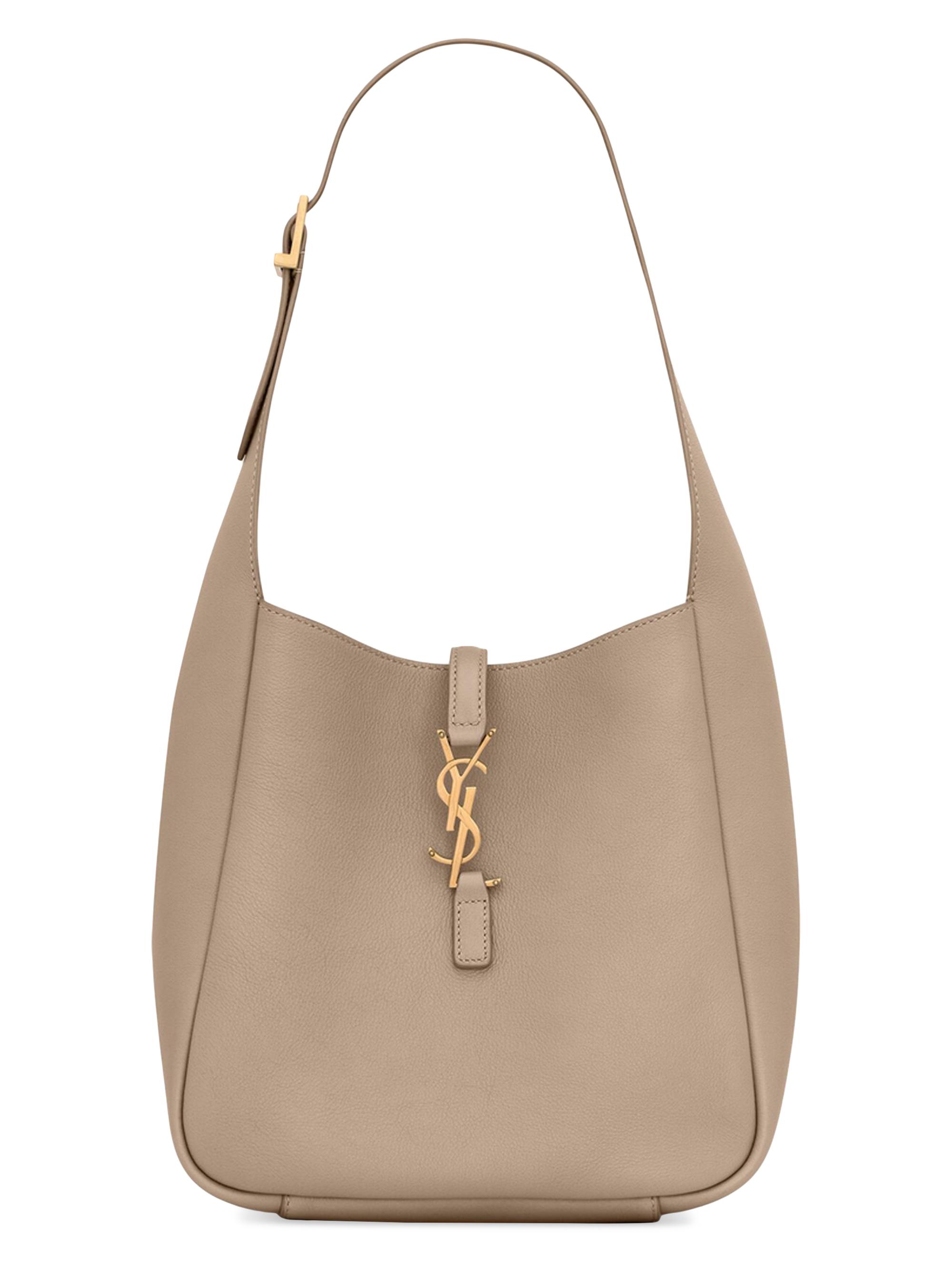 Saint Laurent Women's Le 5 à 7 Supple  Shoulder Bag in Grained Leather - Dusty Grey | Thumbnail 5