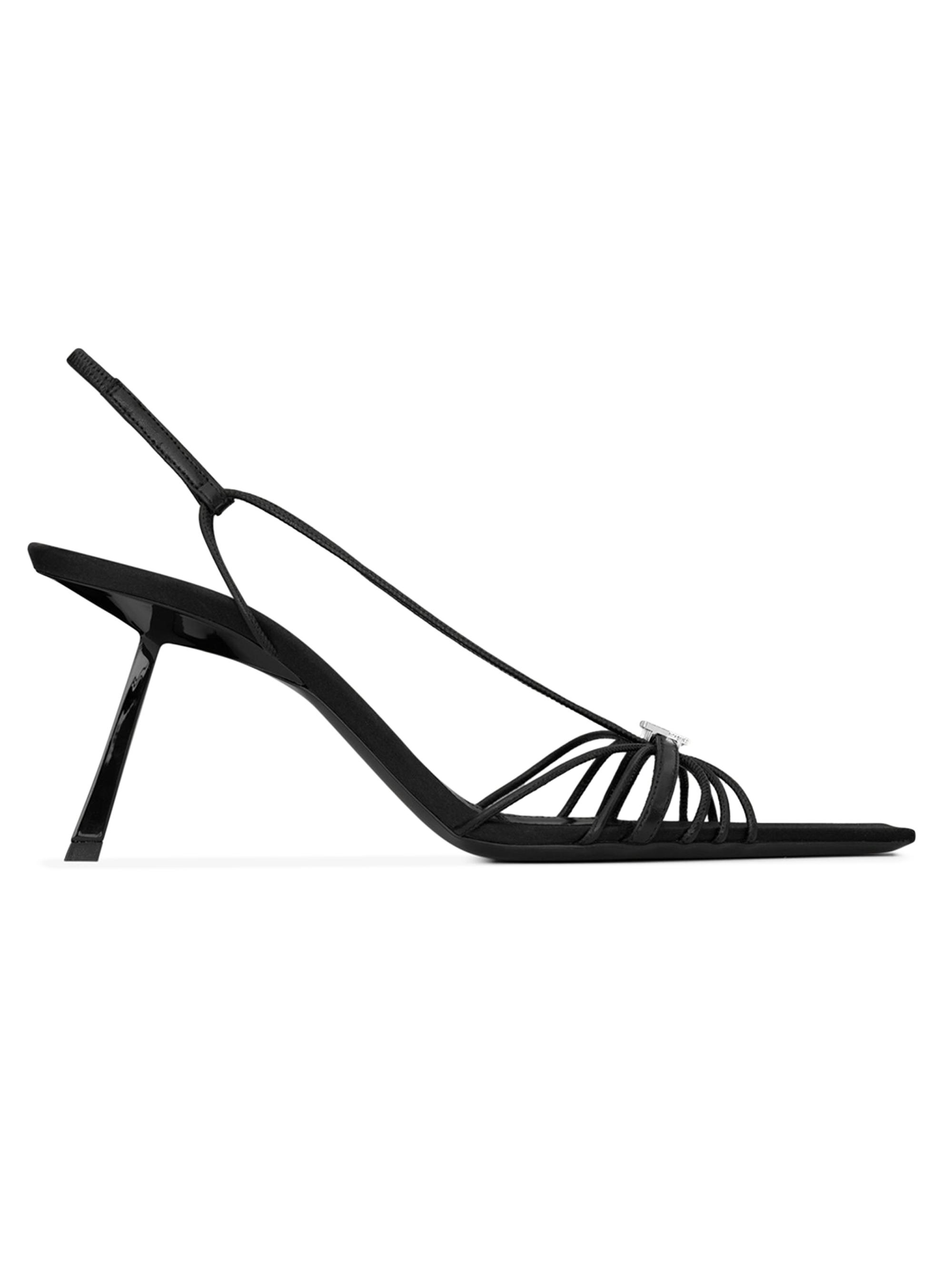 Saint Laurent Women's Jerry Sandals in Smooth Leather - Black