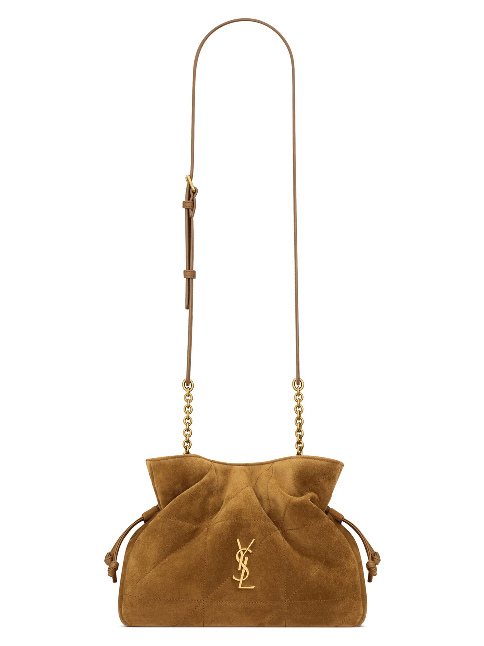 Saint Laurent Women's Jamie Shoulder Bag in Suede Leather - Caramel Cognac