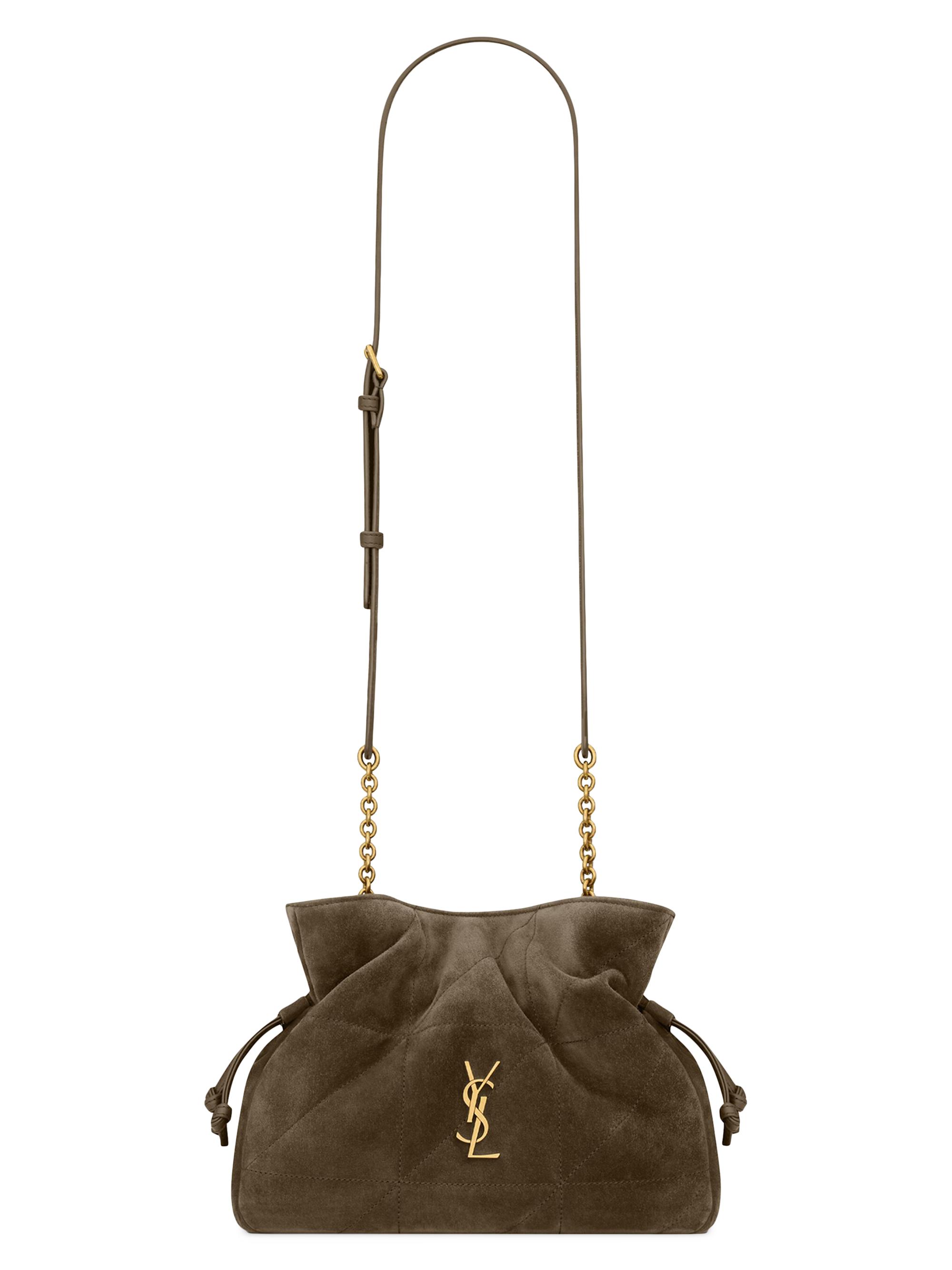 Saint Laurent Women's Jamie Shoulder Bag in Suede Leather - Light Musk - Women's Bags