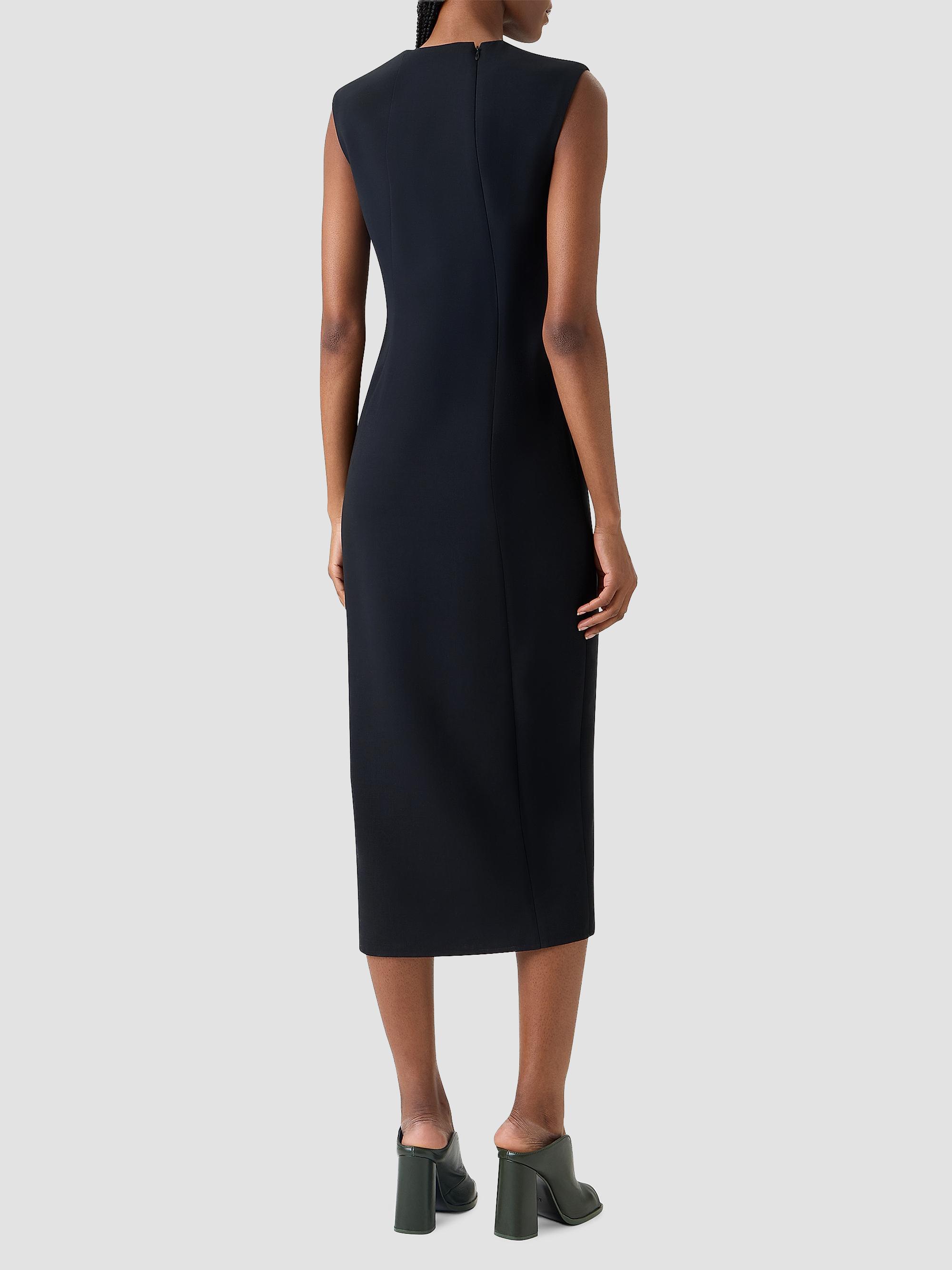 Akris Women's Wool-Blend Sheath Midi Dress - Black | Thumbnail 3
