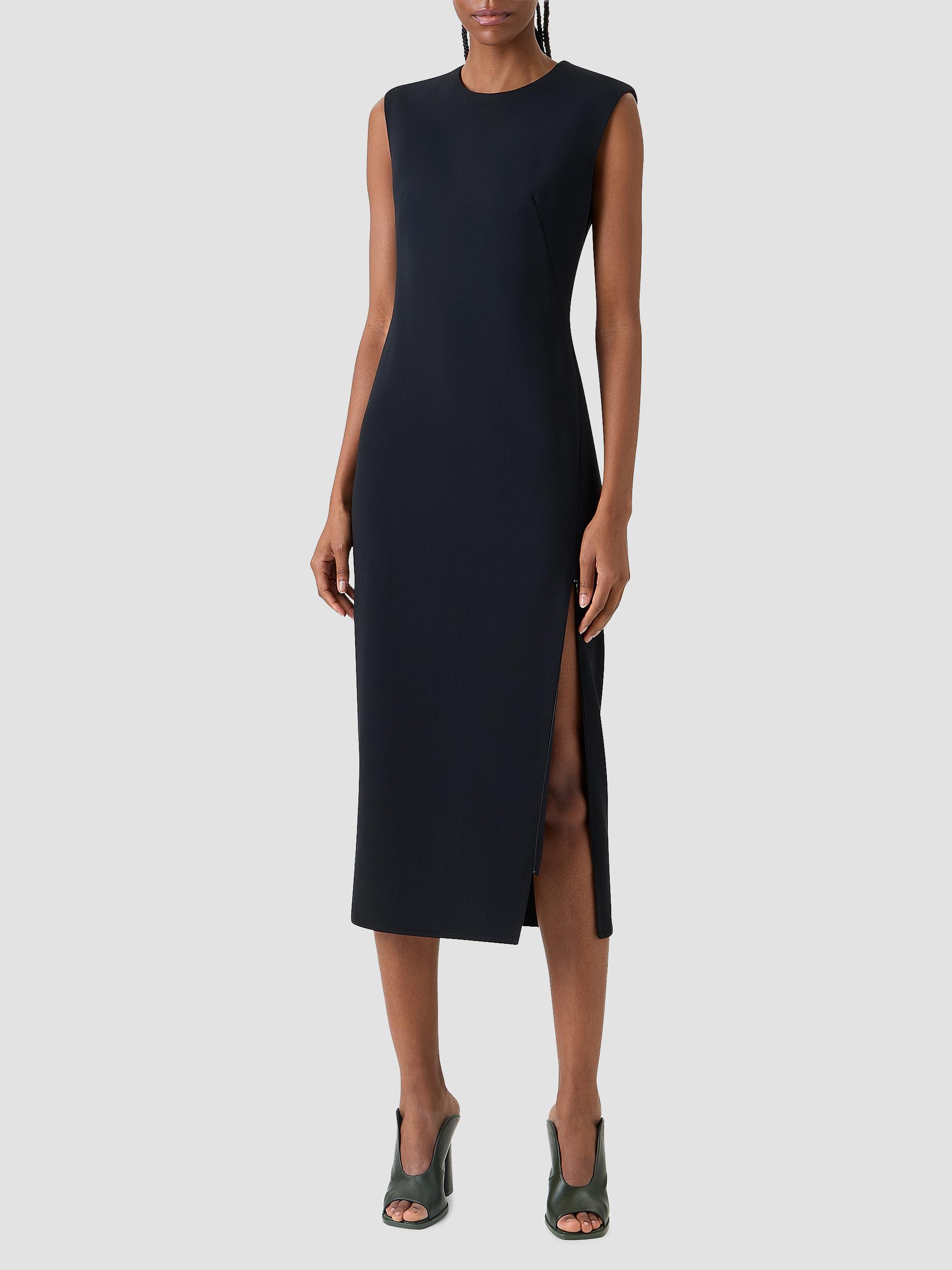 Akris Women's Wool-Blend Sheath Midi Dress - Black | Thumbnail 4