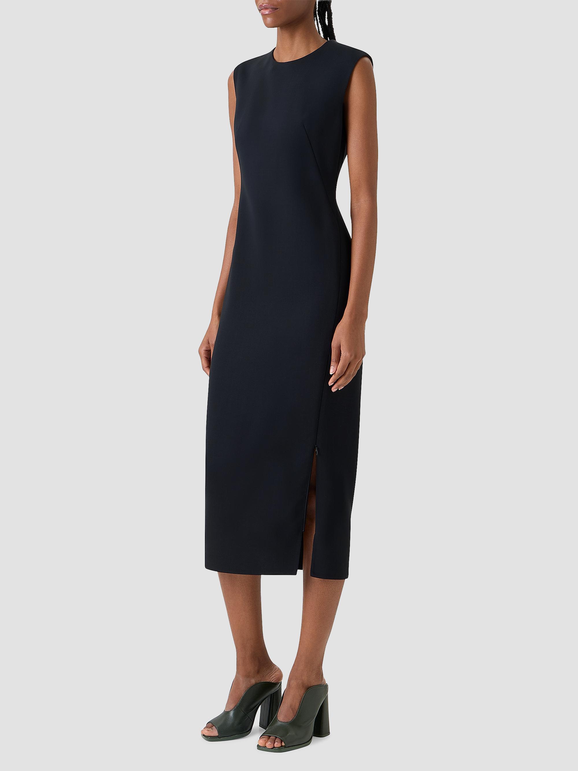Akris Women's Wool-Blend Sheath Midi Dress - Black | Thumbnail 6