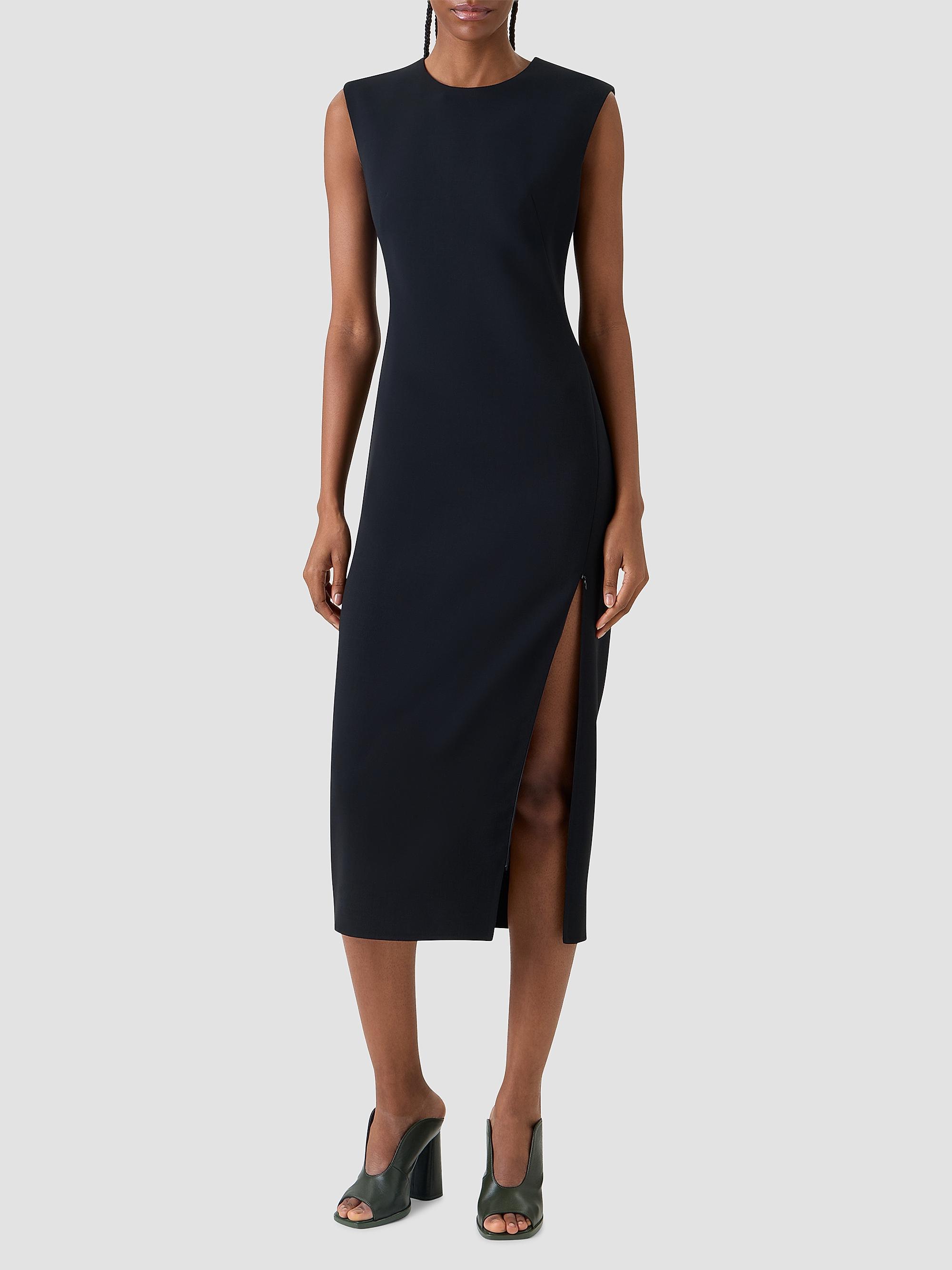 Akris Women's Wool-Blend Sheath Midi Dress - Black | Thumbnail 2