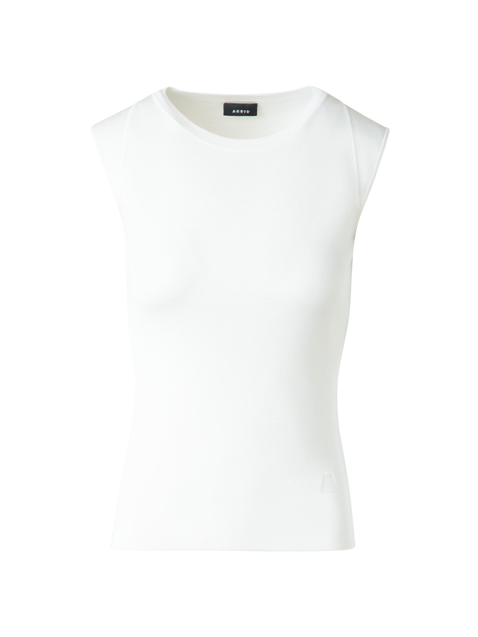 Akris Women's Stretch-Silk Knit Top - Ecru
